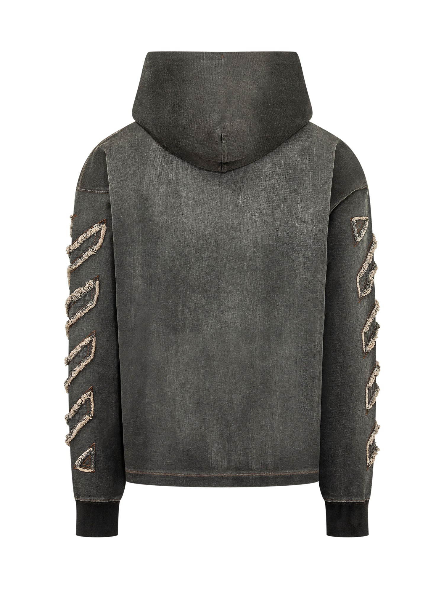 Оригінальна Hoodie With Applied Sleeve Details Off-white – вид ззаду