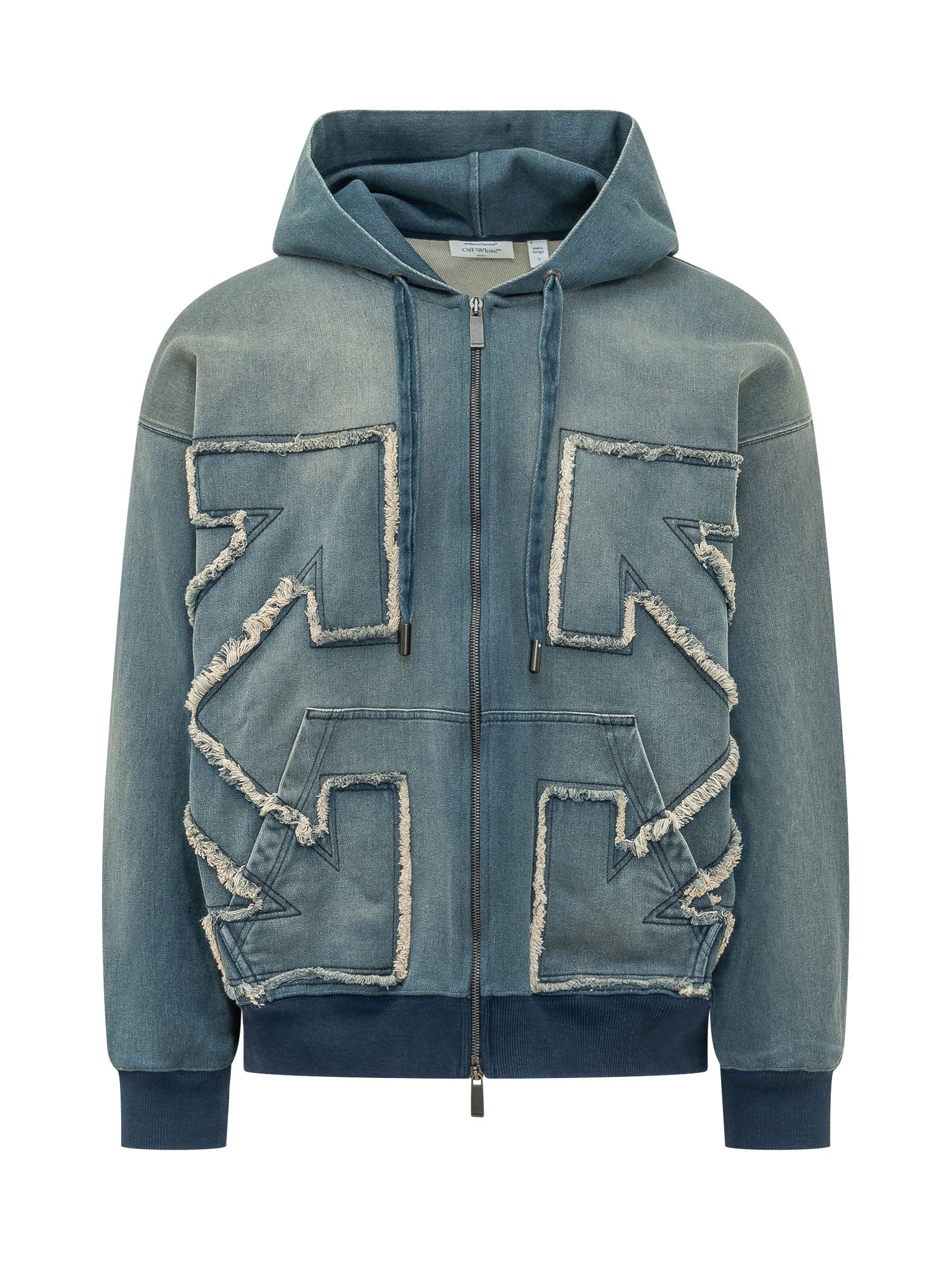 Zip Hoodie With Graphic Details Off-white – Гарантія оригінальності – боковий вид