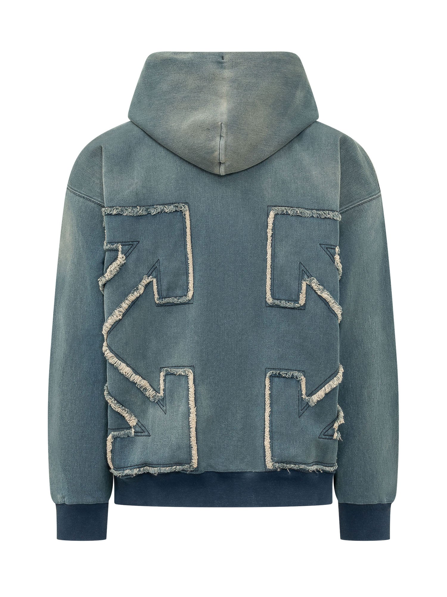 Zip Hoodie With Graphic Details Off-white – Гарантія оригінальності – вид ззаду
