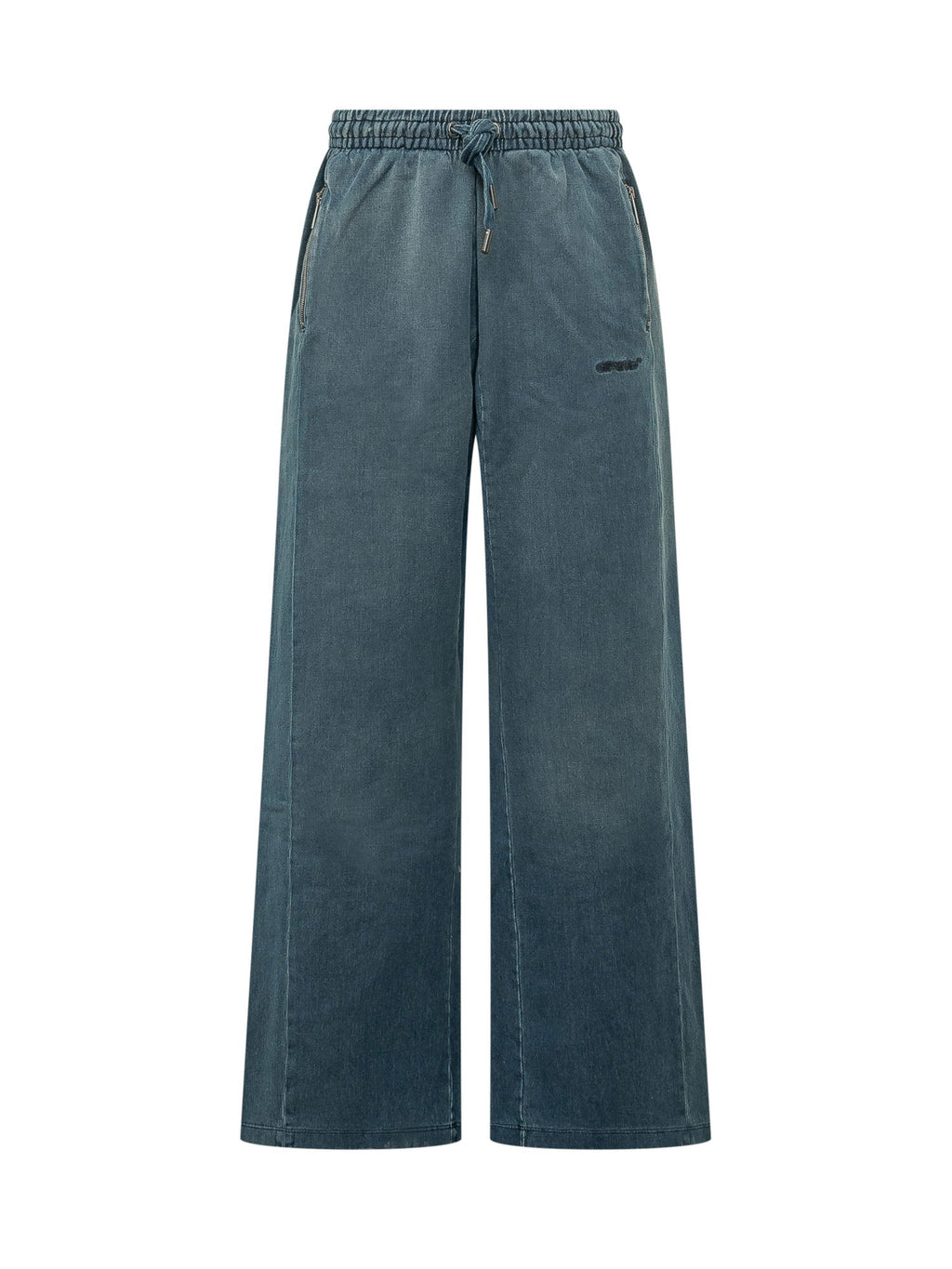 Wide Leg Pants With Drawstring Off-white оригінал – Купити в Україні – боковий вид