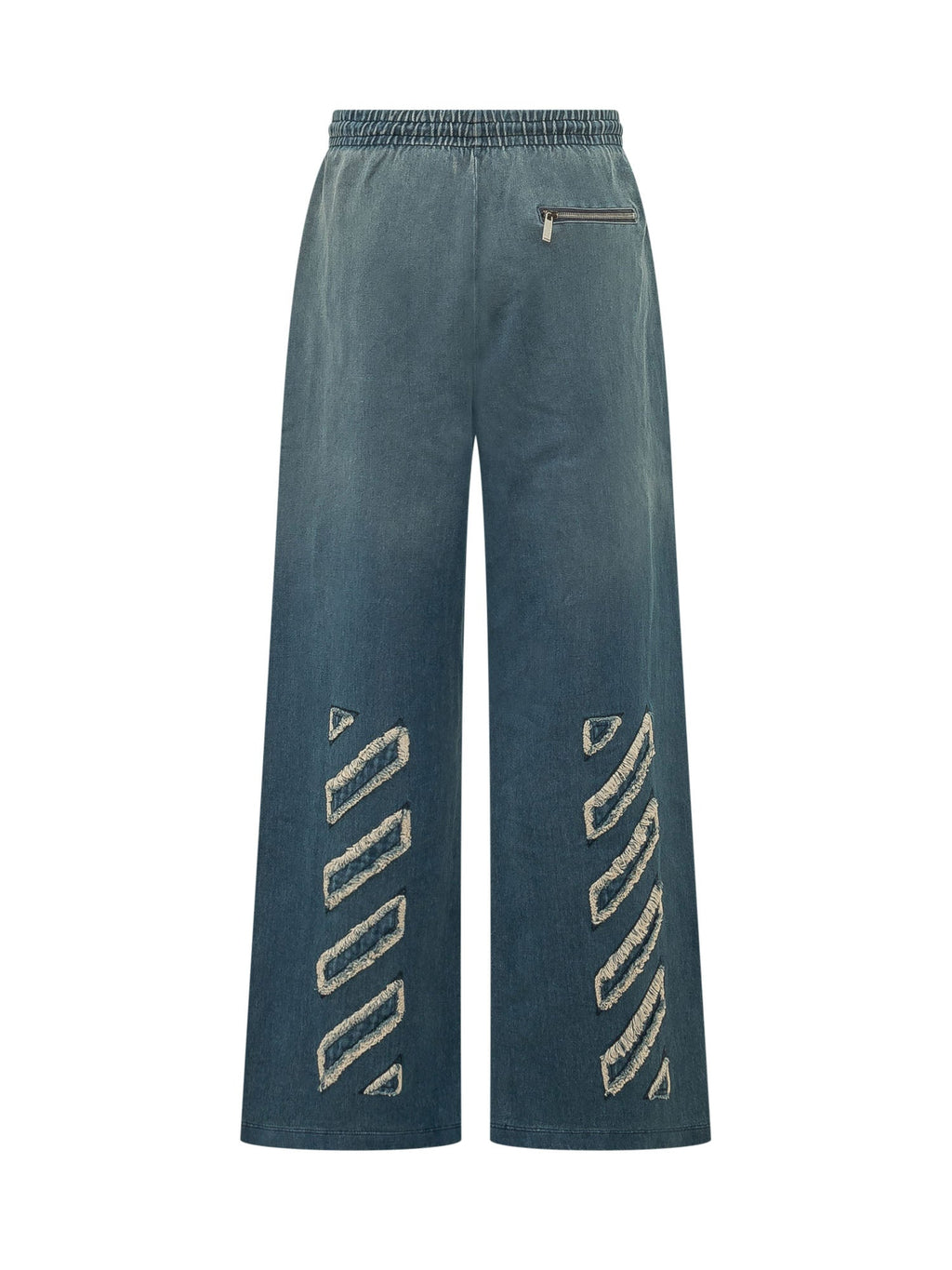 Wide Leg Pants With Drawstring Off-white оригінал – Купити в Україні – вид ззаду