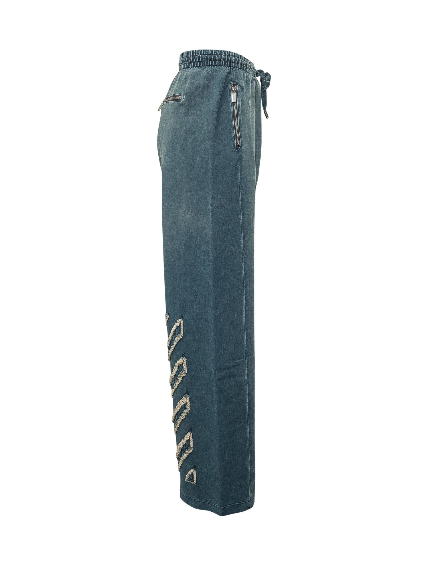 Wide Leg Pants With Drawstring Off-white оригінал – Купити в Україні – детальний вид