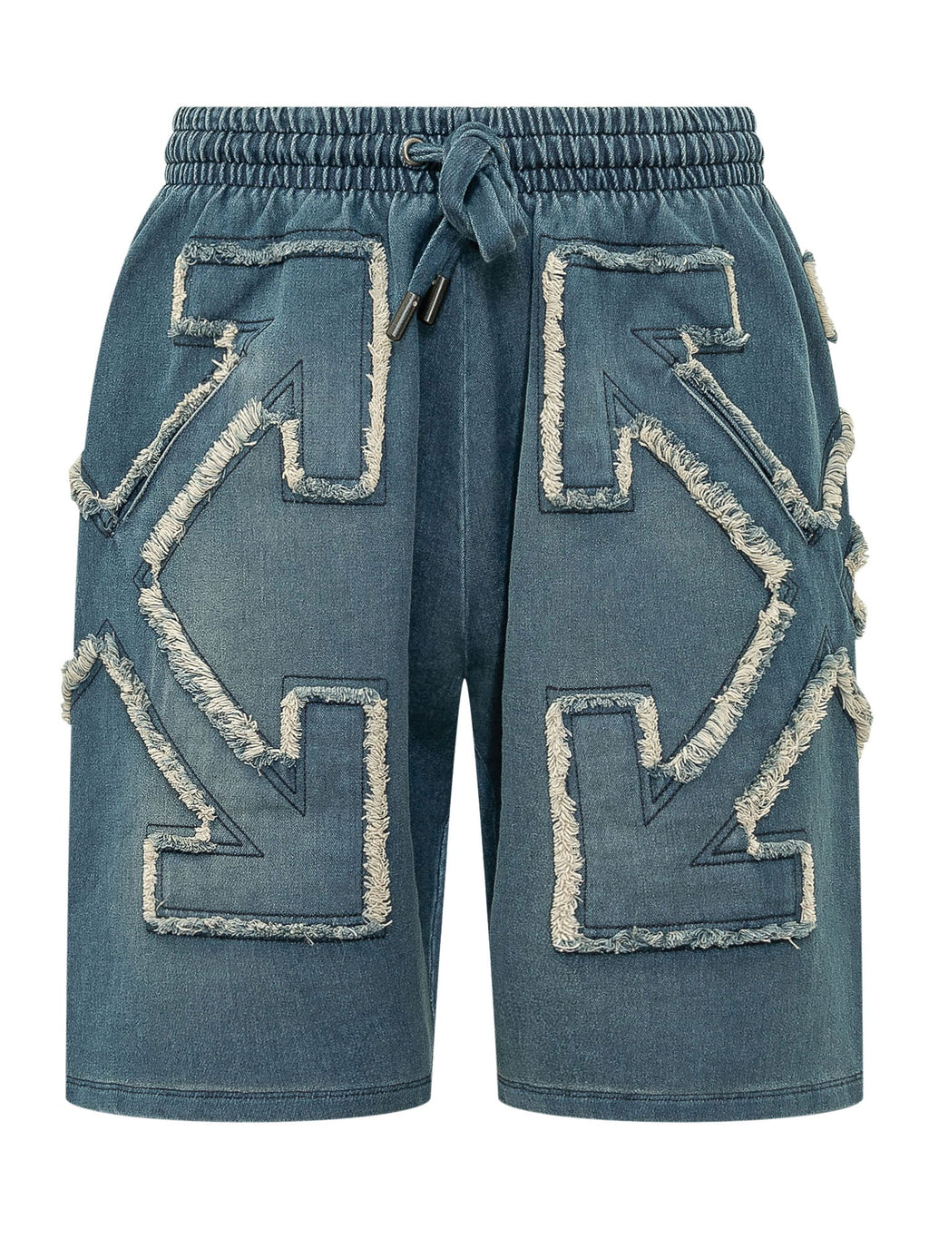 Drawstring Shorts With Applied Graphic Details Off-white – Гарантія оригінальності – боковий вид