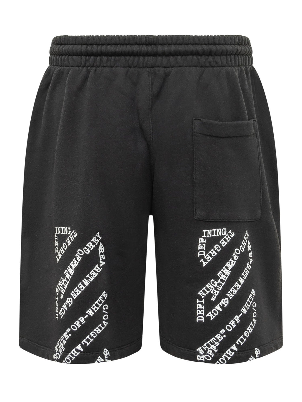 Drawstring Sweat Shorts Off-white – Гарантія оригінальності – вид ззаду