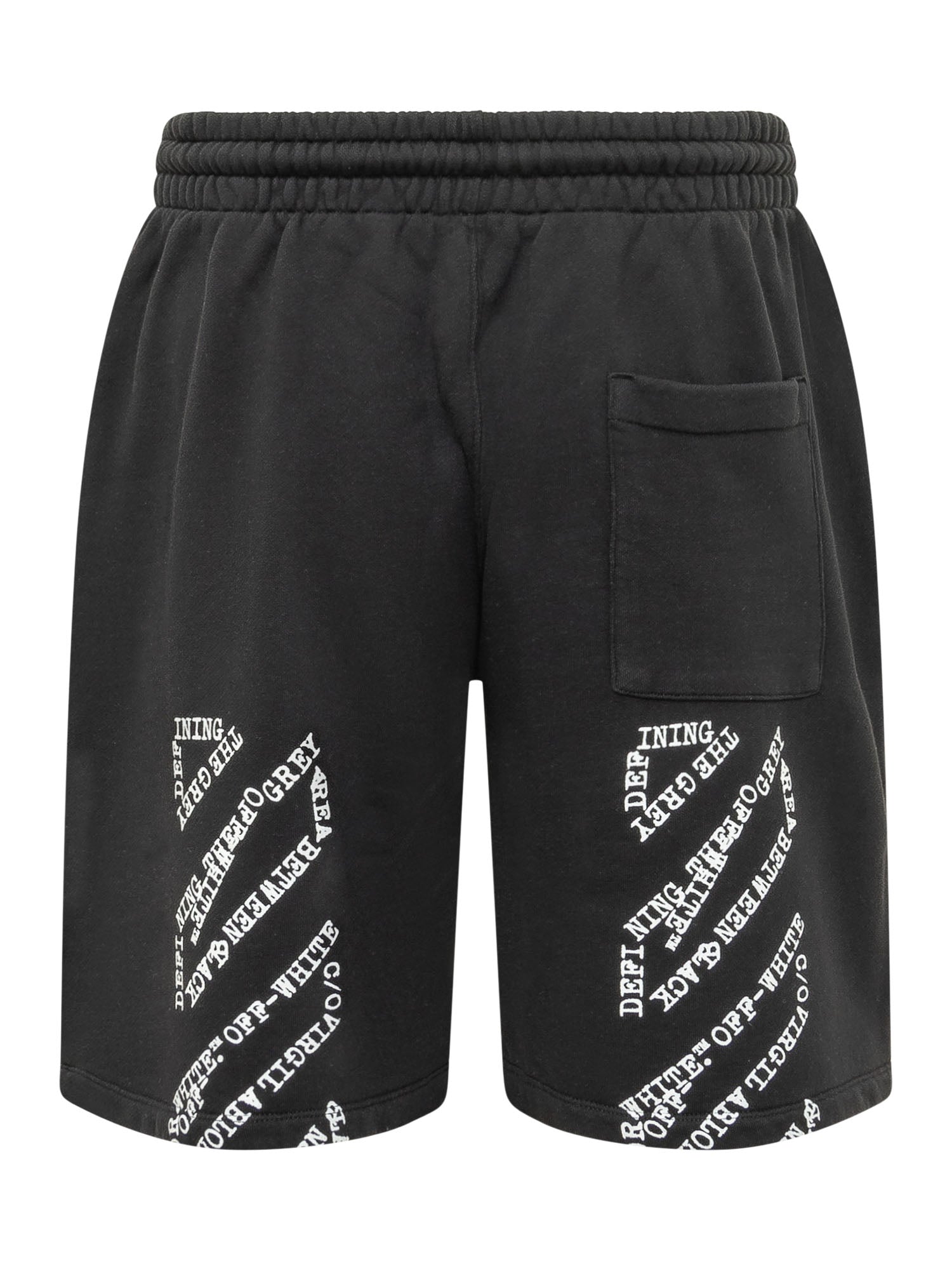 Drawstring Sweat Shorts Off-white – Гарантія оригінальності – вид ззаду