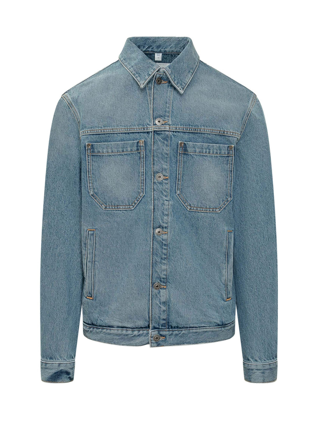 Denim Jacket With Pockets Off-white – Гарантія оригінальності – боковий вид