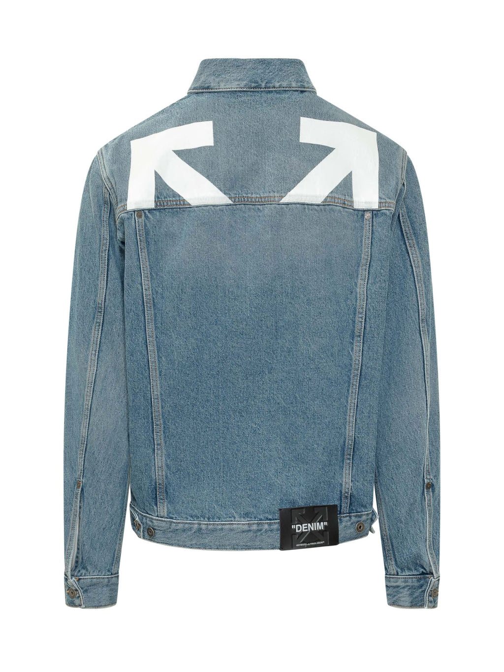Denim Jacket With Pockets Off-white – Гарантія оригінальності – вид ззаду