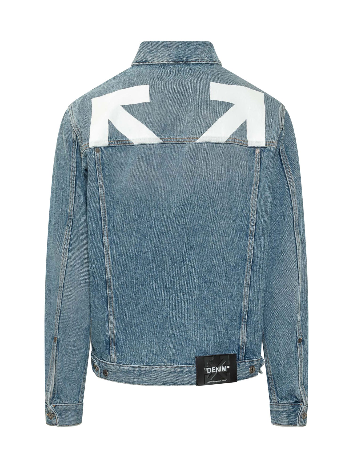 Denim Jacket With Pockets Off-white – Гарантія оригінальності – вид ззаду