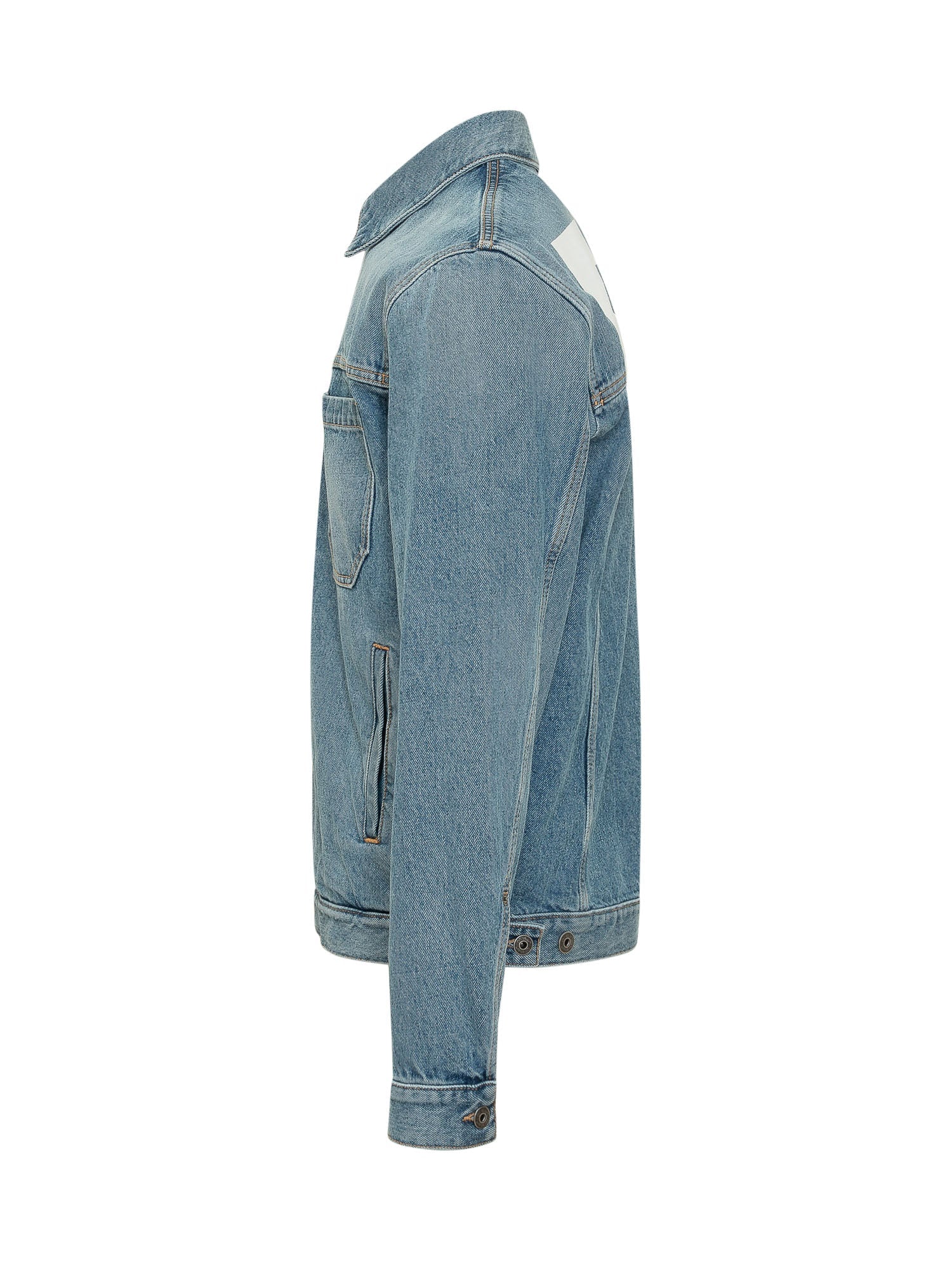 Denim Jacket With Pockets Off-white – Гарантія оригінальності – детальний вид