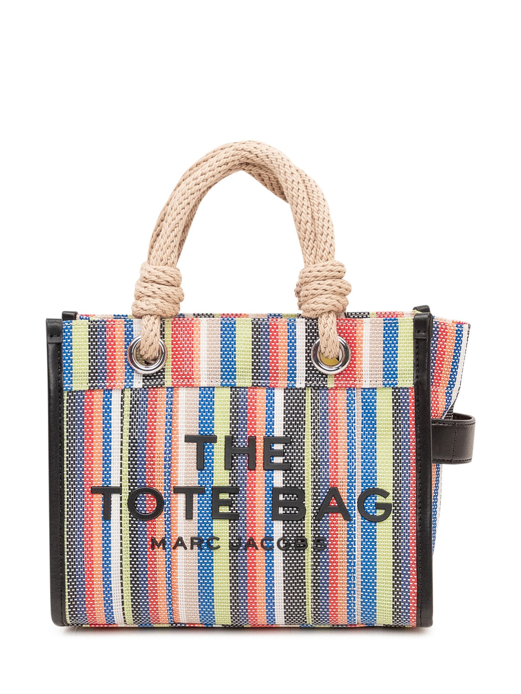 The Small Tote Striped Bag With Woven Handles Marc jacobs оригінал – Купити в Україні – боковий вид