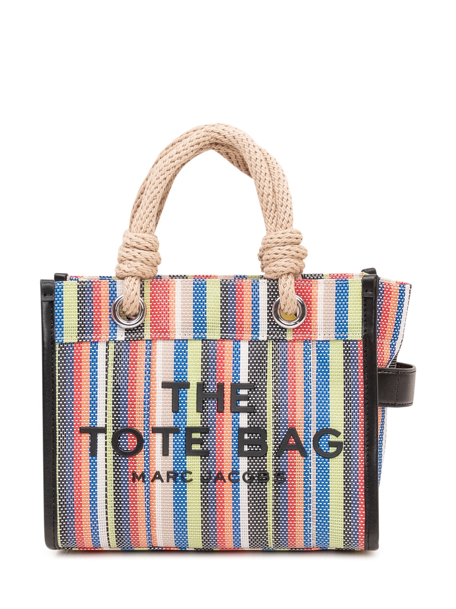 The Small Tote Striped Bag With Woven Handles Marc jacobs оригінал – Купити в Україні – боковий вид
