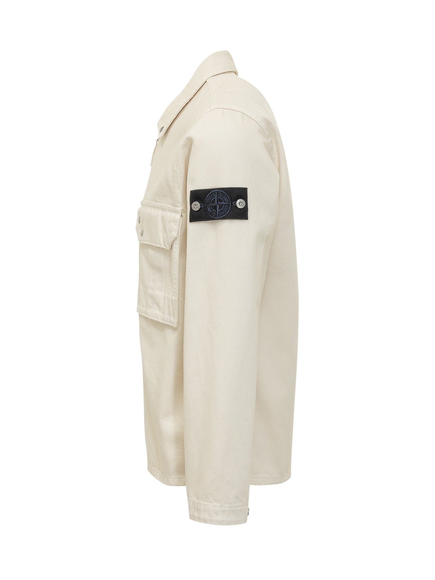 Shirt With Zip And Patch Pocket Stone island оригінал – Купити в Україні – детальний вид