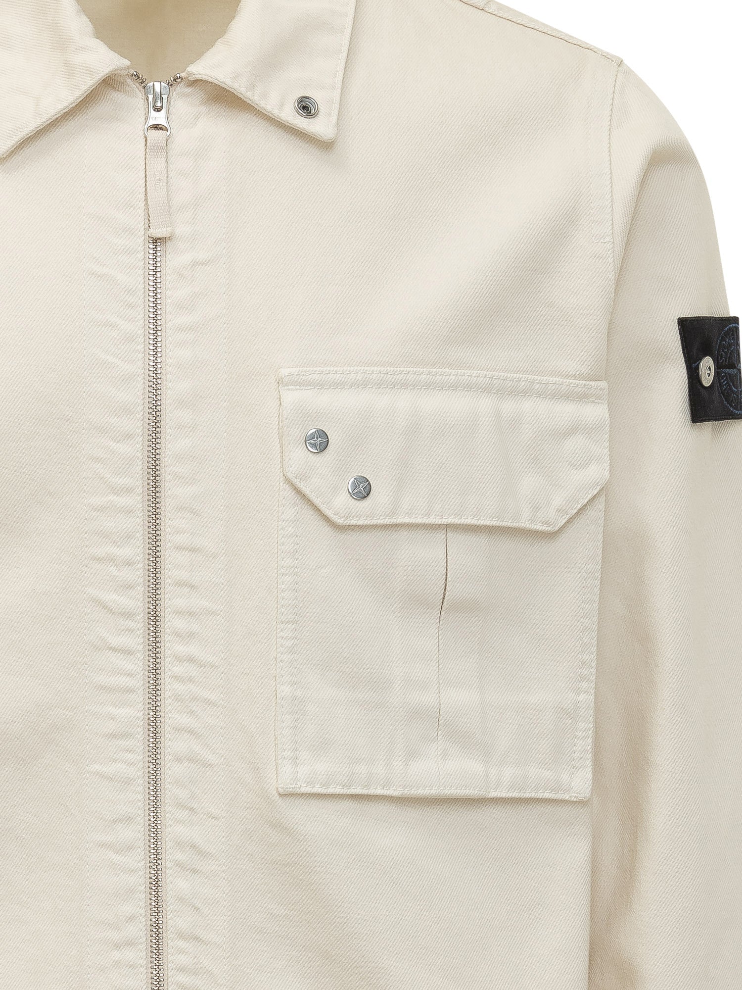 Shirt With Zip And Patch Pocket Stone island оригінал – Купити в Україні – збільшений вид