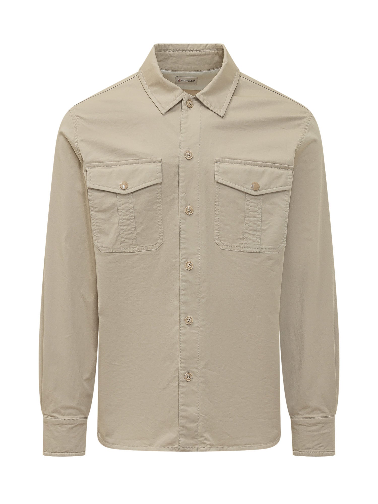 Shirt With Patch Pockets And Buttons Moncler – Гарантія оригінальності – боковий вид