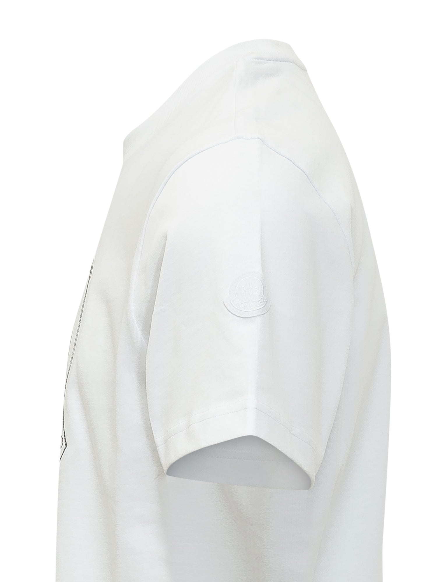 Short Sleeve T-Shirt With Sketch-Effect Logo Moncler – Гарантія оригінальності – детальний вид