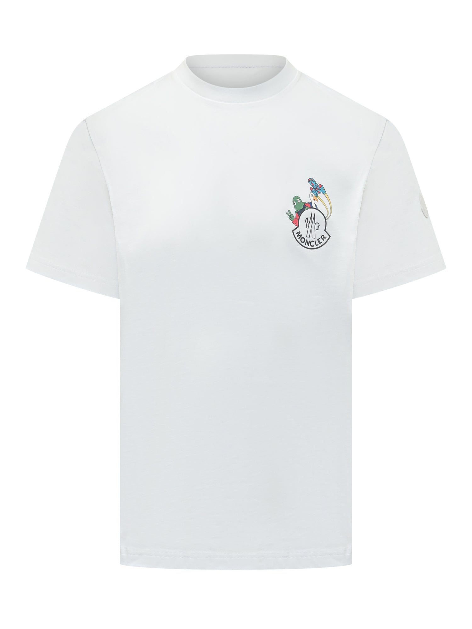 Short Sleeve T-Shirt With Logo And Cartoon Graphic Moncler оригінал – Купити в Україні – боковий вид