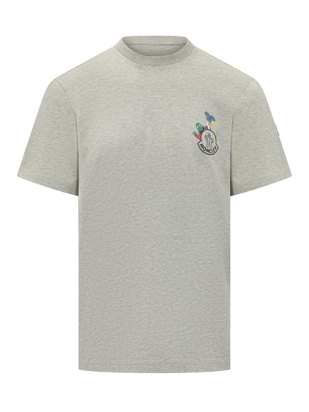 Short Sleeve T-Shirt With Logo And Cartoon Graphic Moncler оригінал – Купити в Україні – боковий вид