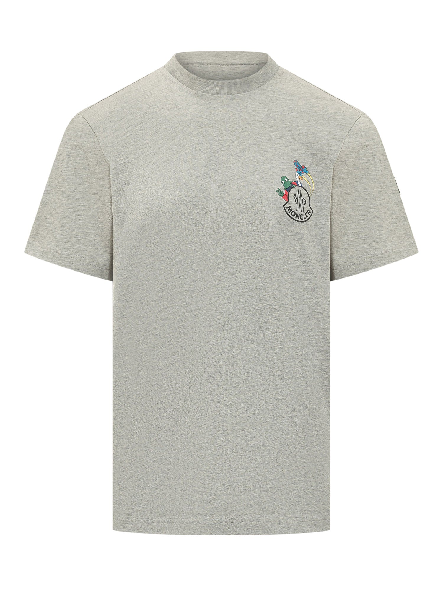 Short Sleeve T-Shirt With Logo And Cartoon Graphic Moncler оригінал – Купити в Україні – боковий вид