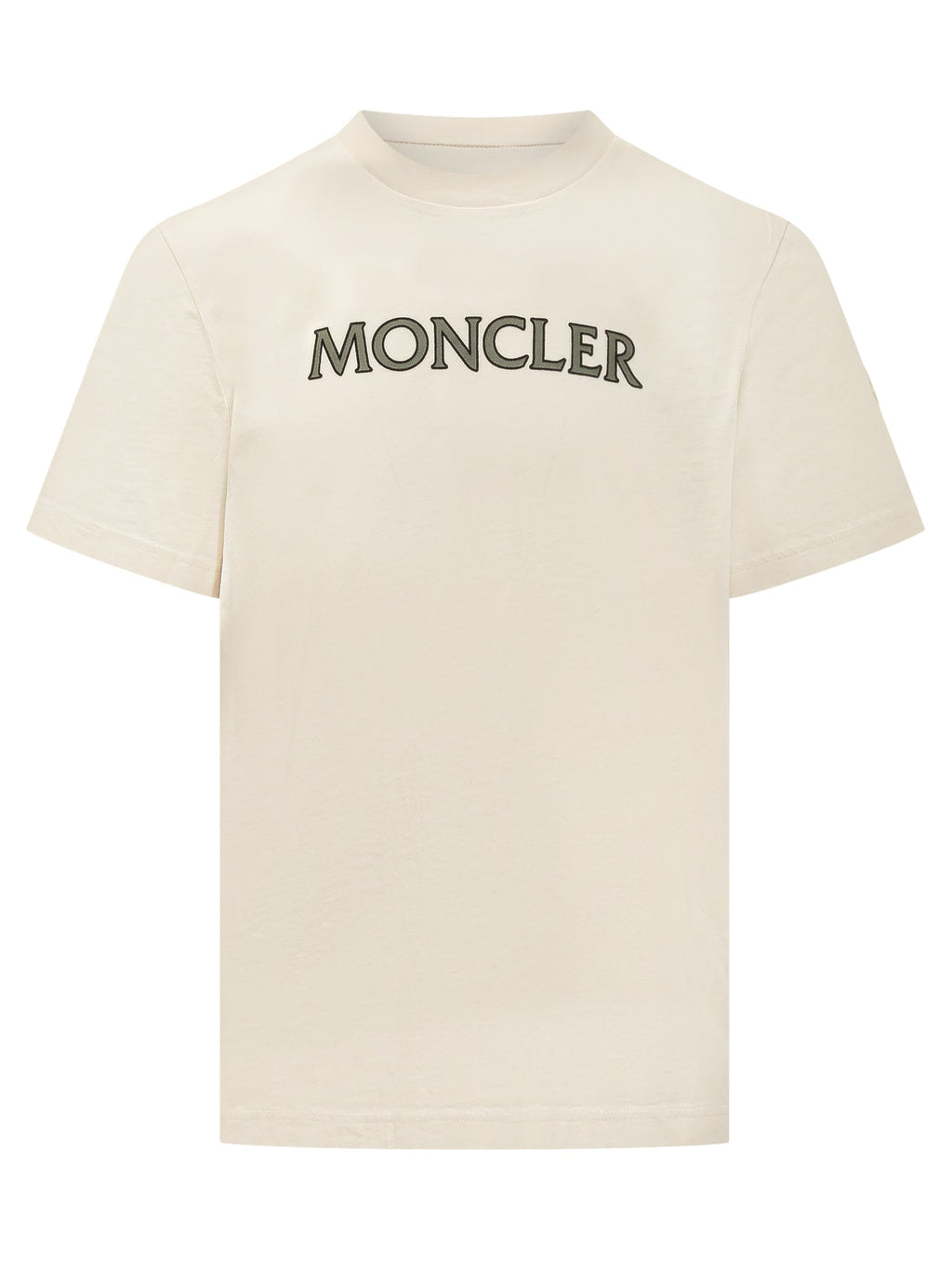 Оригінальна Short Sleeve T-Shirt With Moncler Lettering Logo Moncler – боковий вид