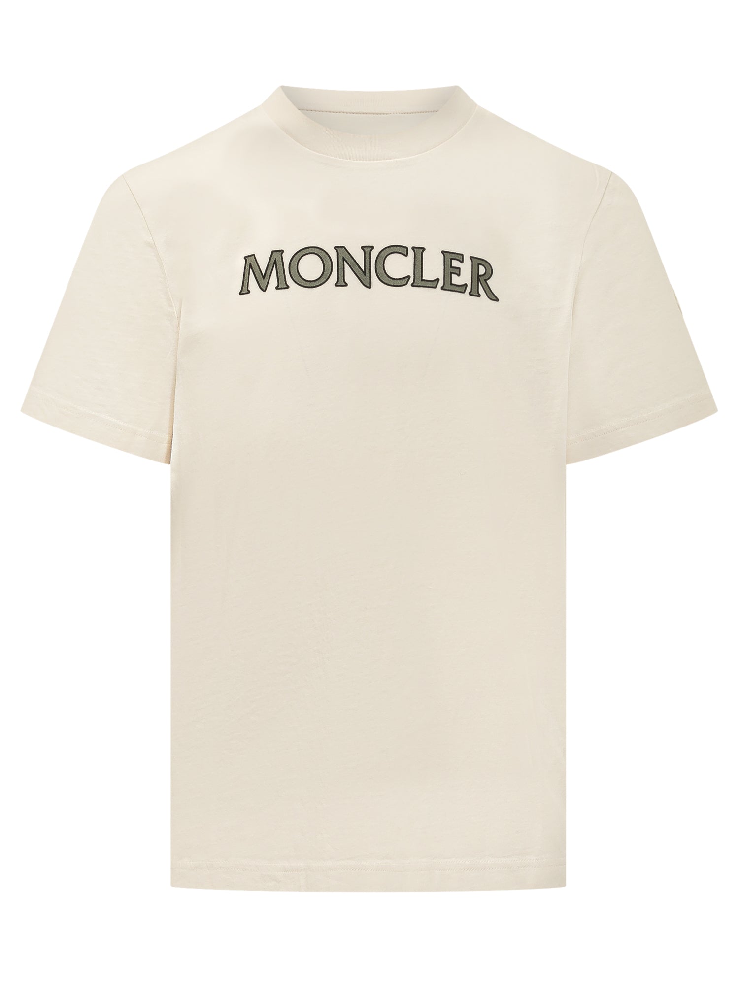 Оригінальна Short Sleeve T-Shirt With Moncler Lettering Logo Moncler – боковий вид