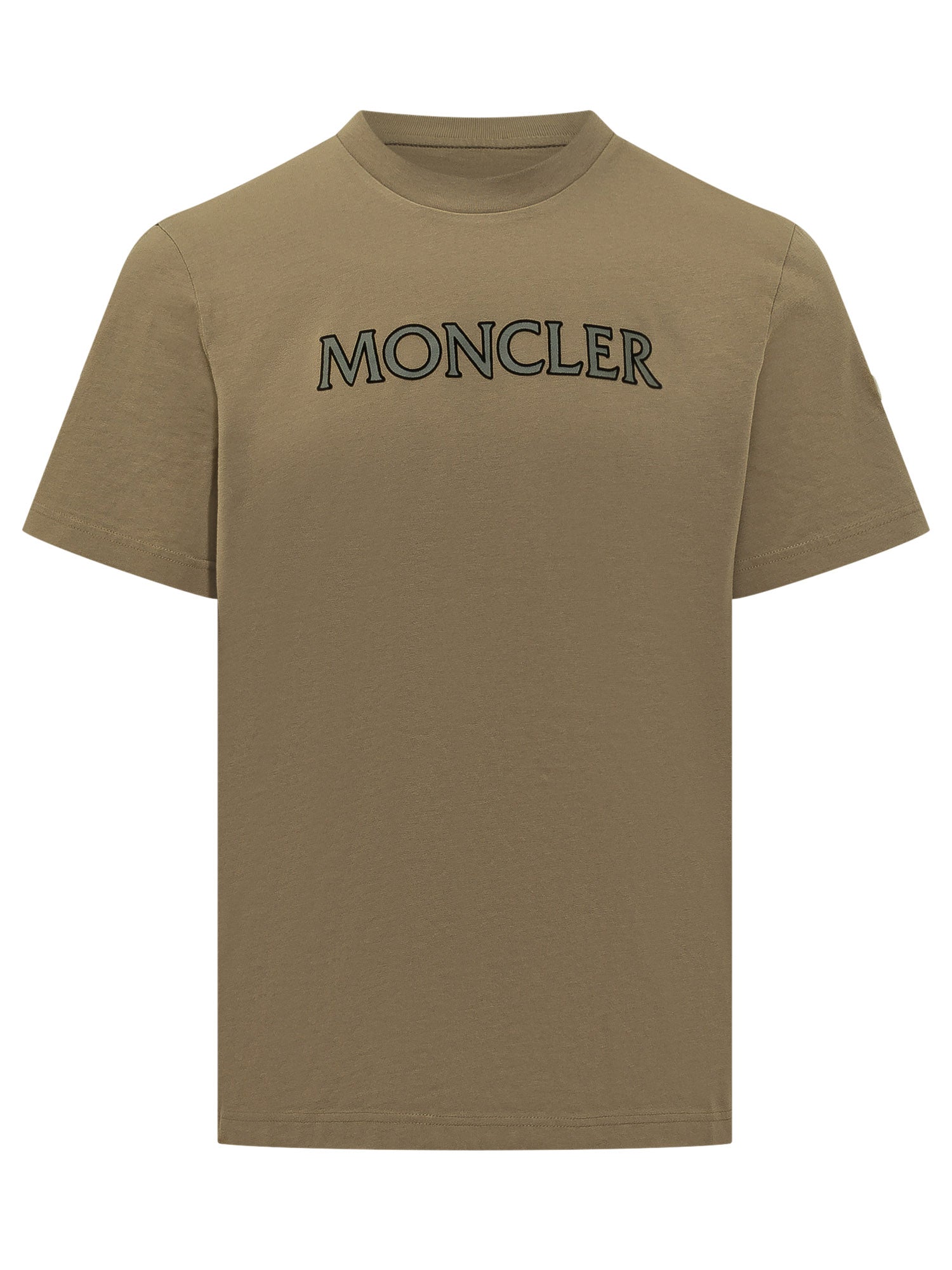 Оригінальна Short Sleeve T-Shirt With Moncler Lettering Logo Moncler – боковий вид