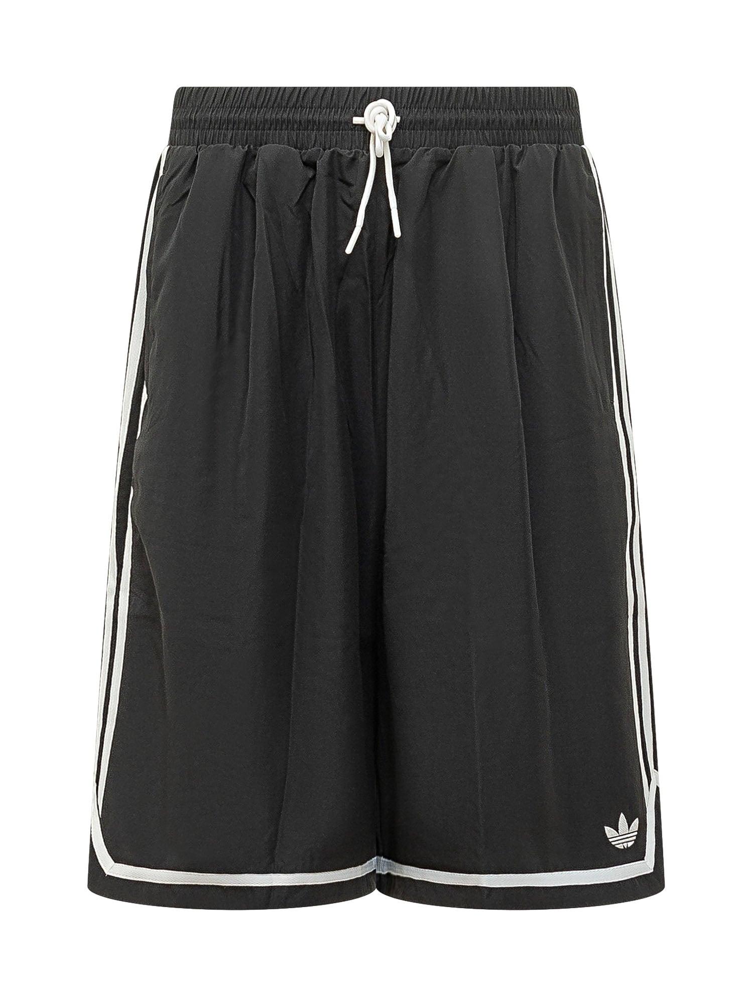 Long Shorts With Drawstring And Side Stripes Adidas оригінал – Купити в Україні – боковий вид - ADIDAS