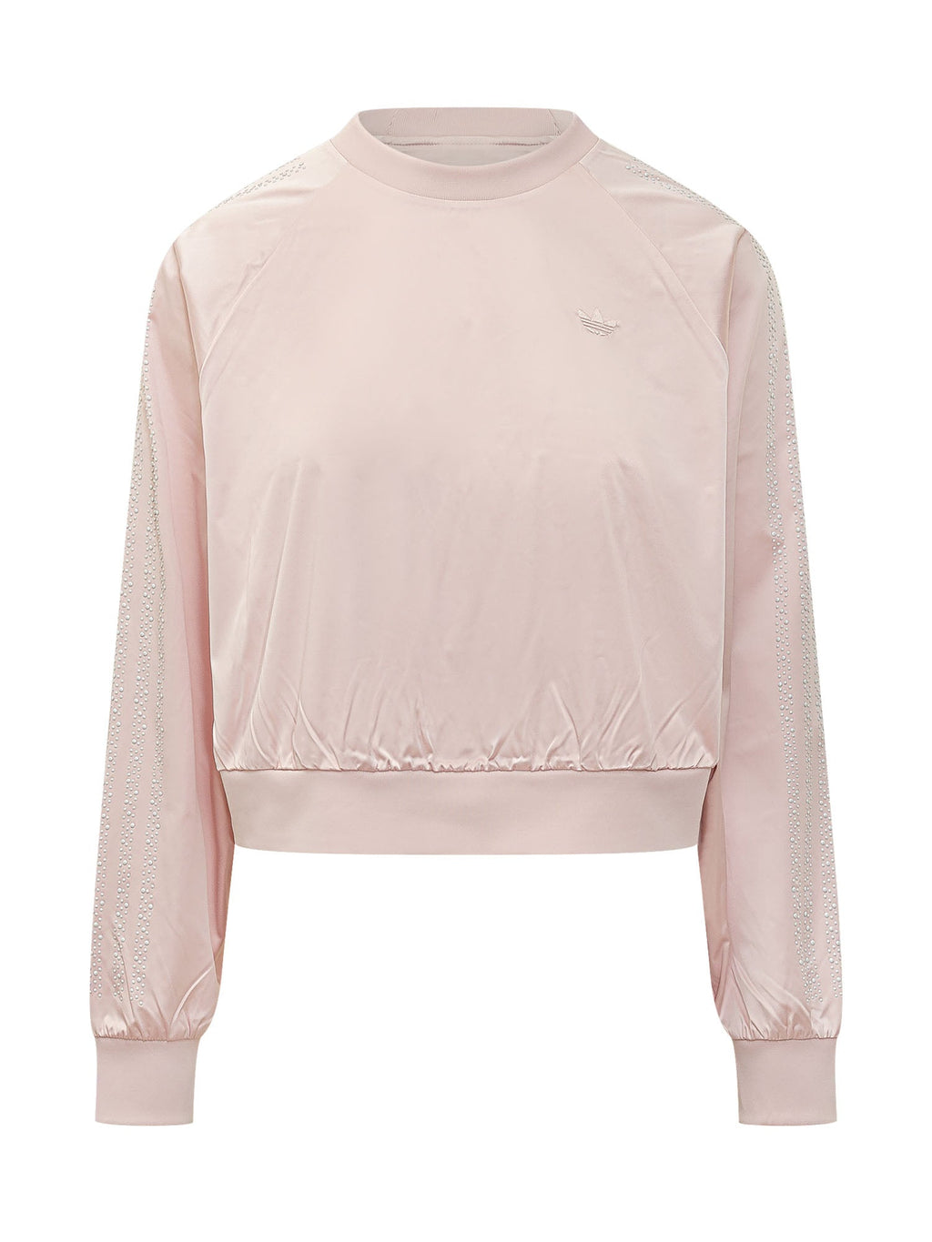 Оригінальна Pearl Crew Neck Sweatshirt With Logo And Sleeve Embellishments Adidas – боковий вид