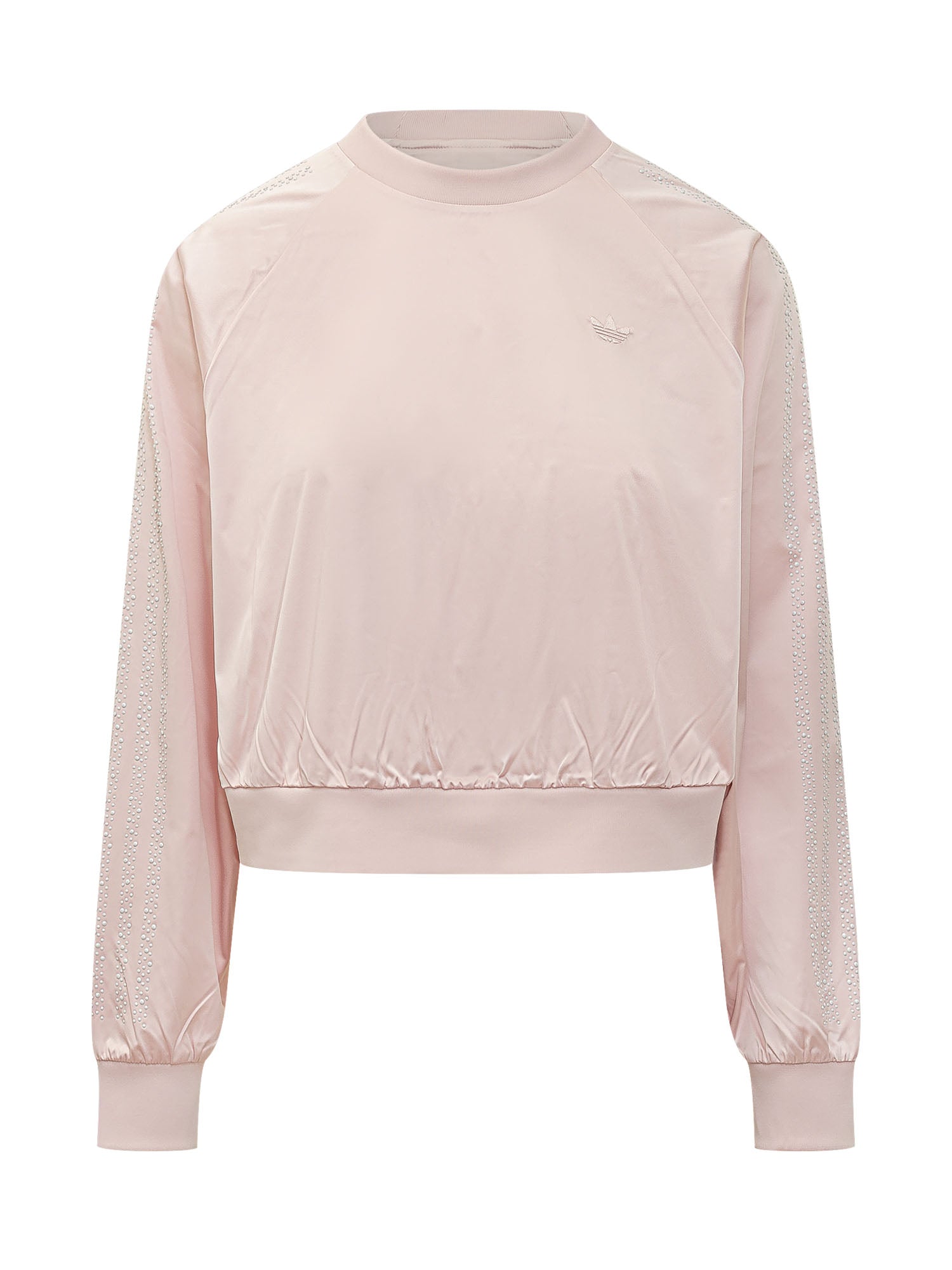 Оригінальна Pearl Crew Neck Sweatshirt With Logo And Sleeve Embellishments Adidas – боковий вид - ADIDAS