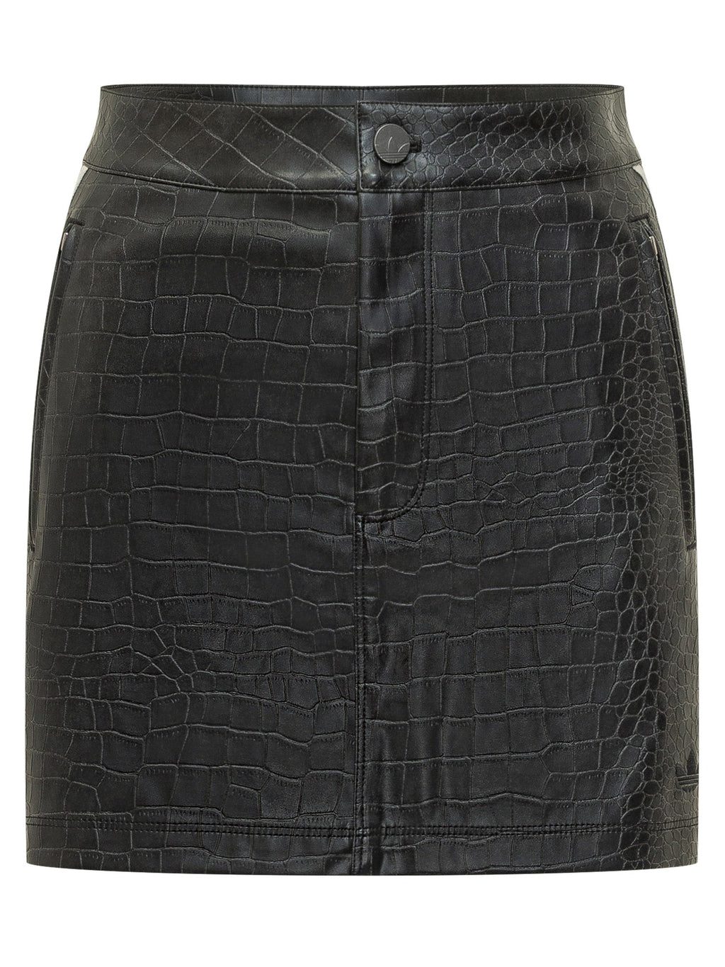 Croc Effect Mini Skirt With Button Adidas – Гарантія оригінальності – боковий вид