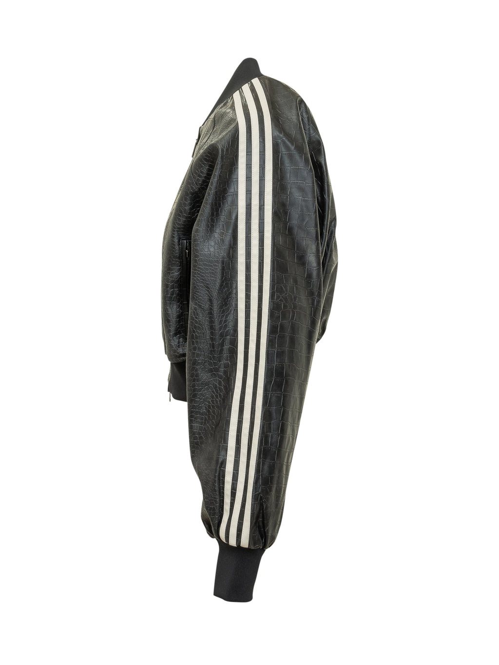 Оригінальна Croc Effect Cropped Jacket With Zip Adidas – вид ззаду