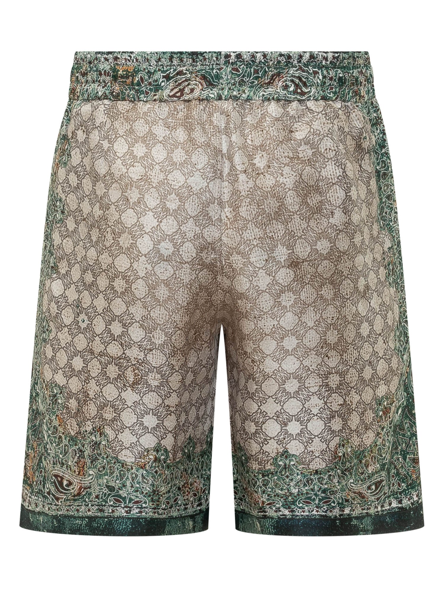Bandana Shorts With Drawstring And All-Over Print Amiri оригінал – Купити в Україні – вид ззаду