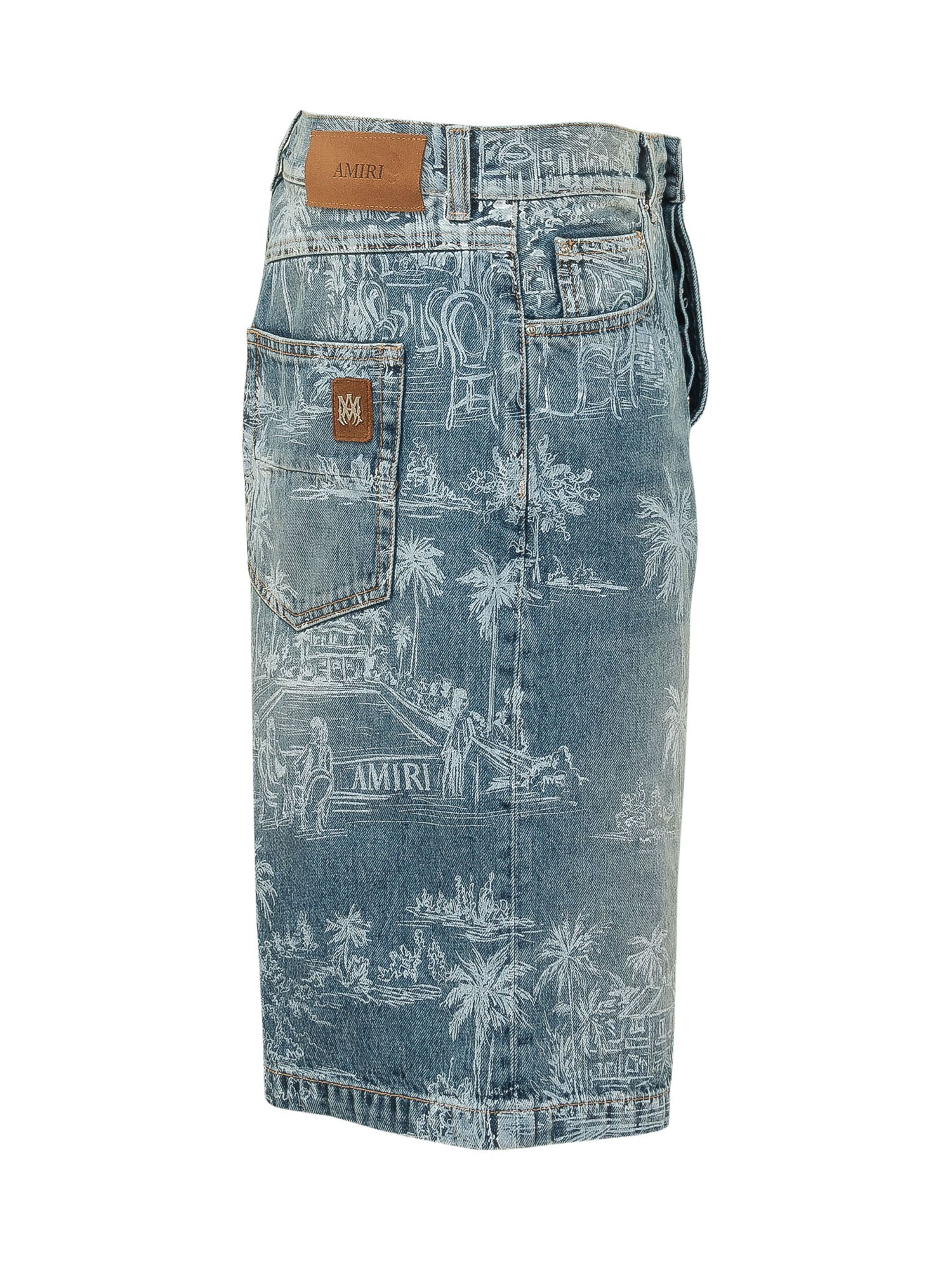 Оригінальна Chateau Denim Shorts With Landscape Print Amiri – детальний вид