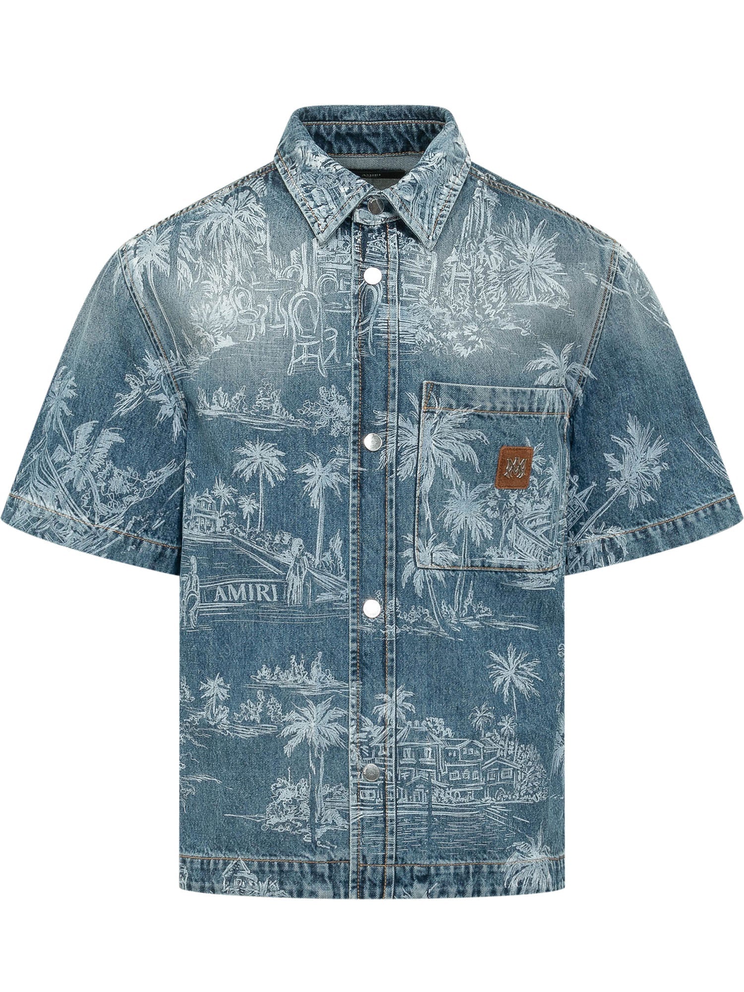 Chateau Denim Shirt With Landscape Print Amiri – Гарантія оригінальності – боковий вид
