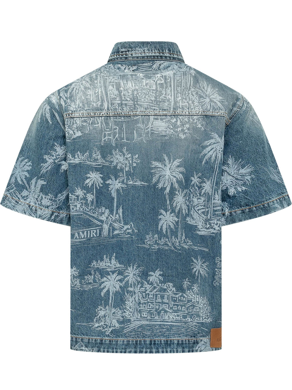Chateau Denim Shirt With Landscape Print Amiri – Гарантія оригінальності – вид ззаду