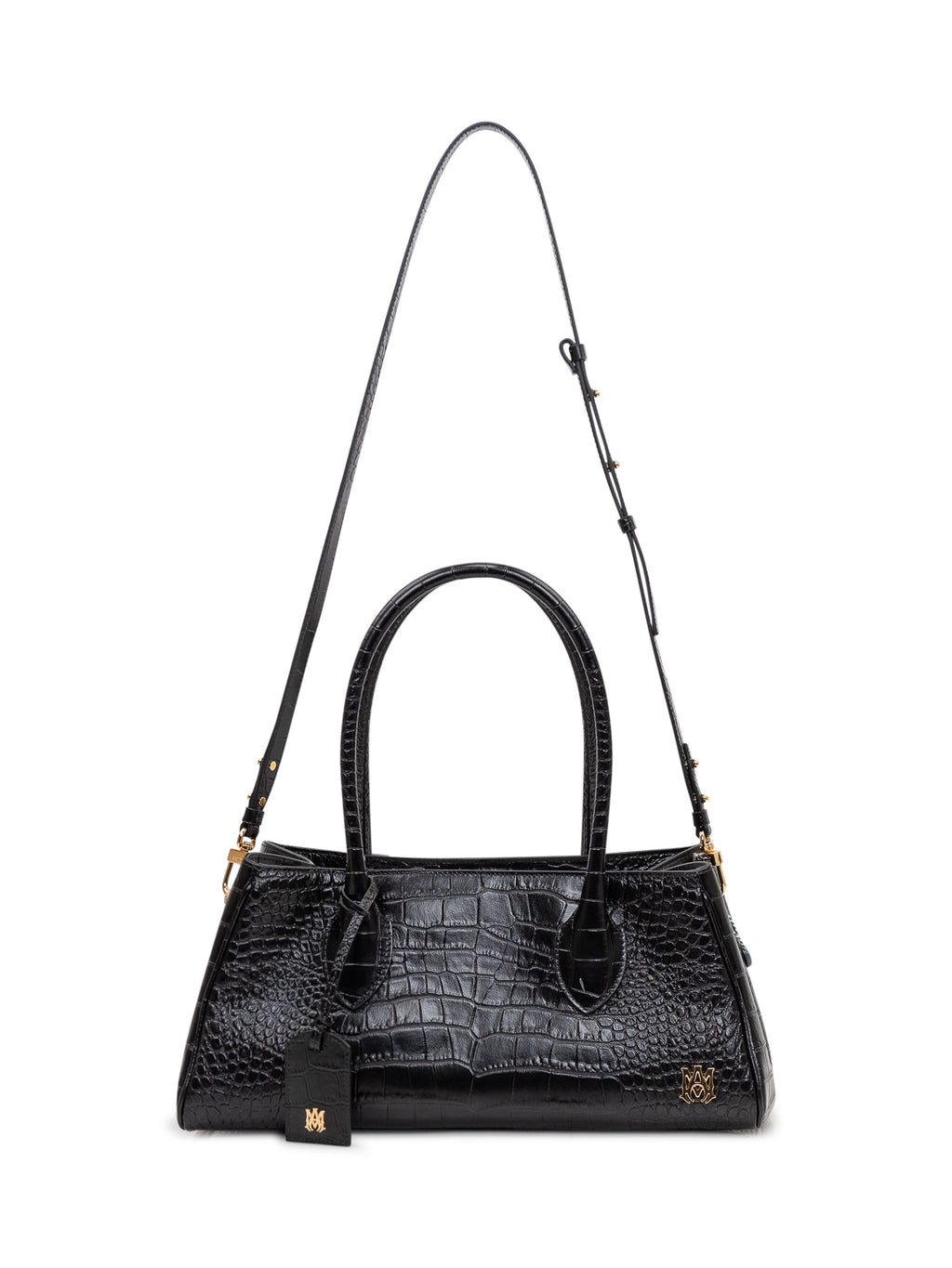 Croc-Effect Leather Shoulder Bag Amiri оригінал – Купити в Україні – вид ззаду