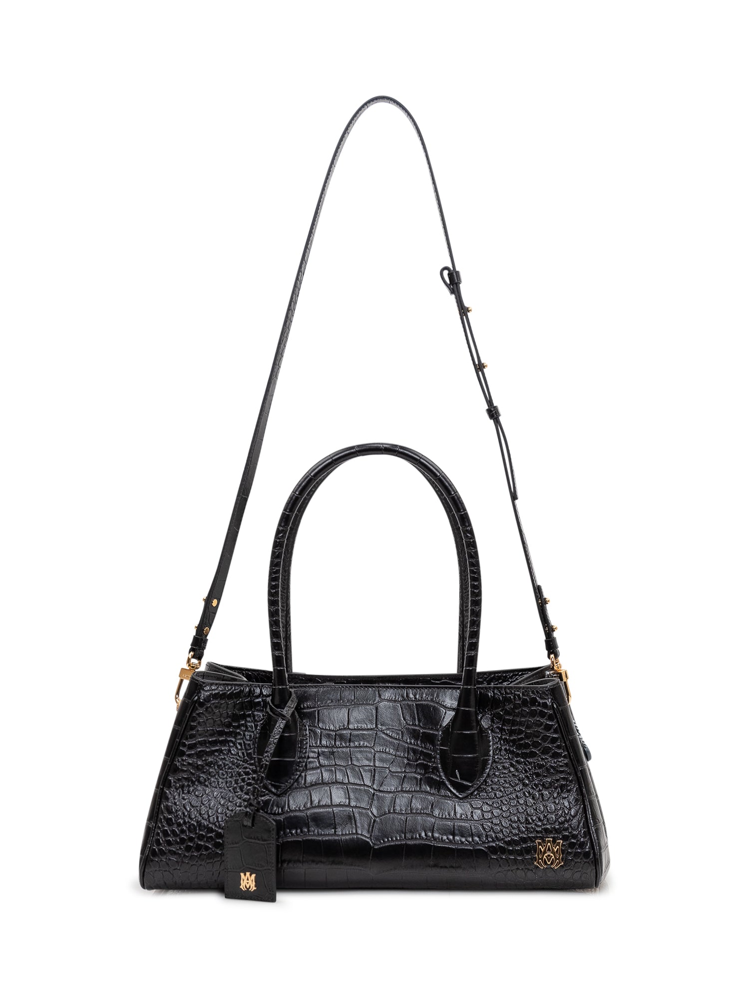 Croc-Effect Leather Shoulder Bag Amiri оригінал – Купити в Україні – вид ззаду