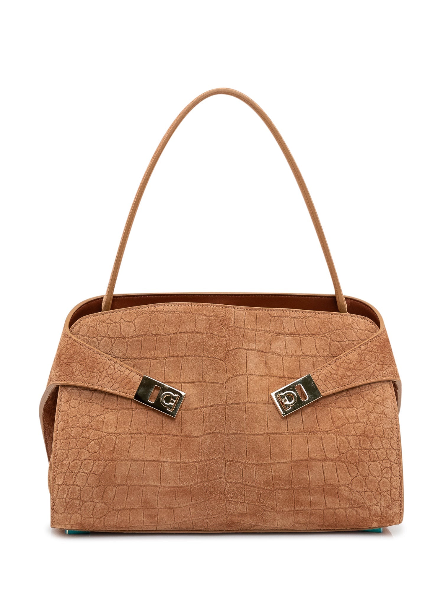 Shoulder Bag With Top Handle And Buckles Salvatore ferragamo оригінал – Купити в Україні – боковий вид