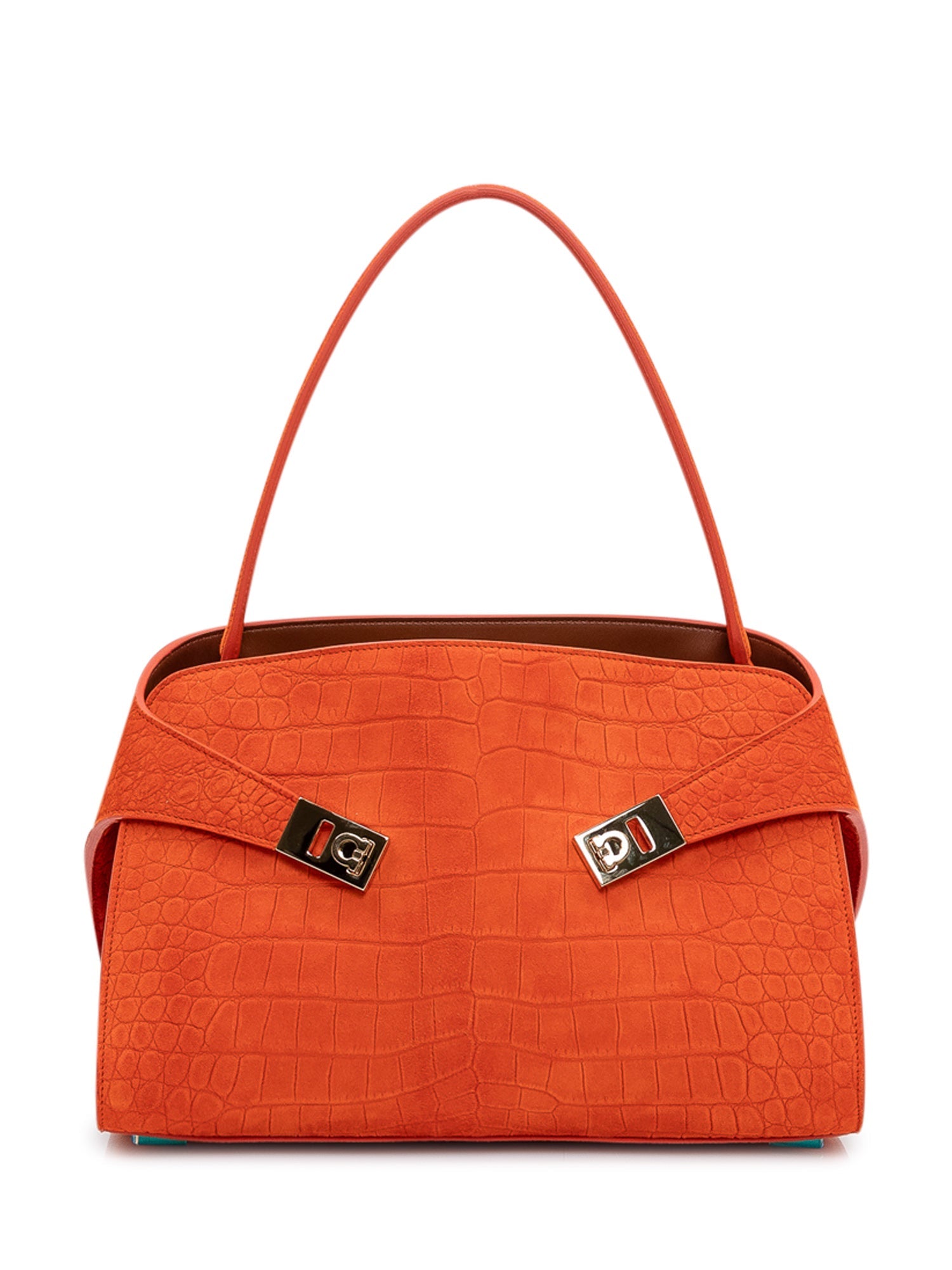 Shoulder Bag With Top Handle And Buckles Salvatore ferragamo оригінал – Купити в Україні – боковий вид