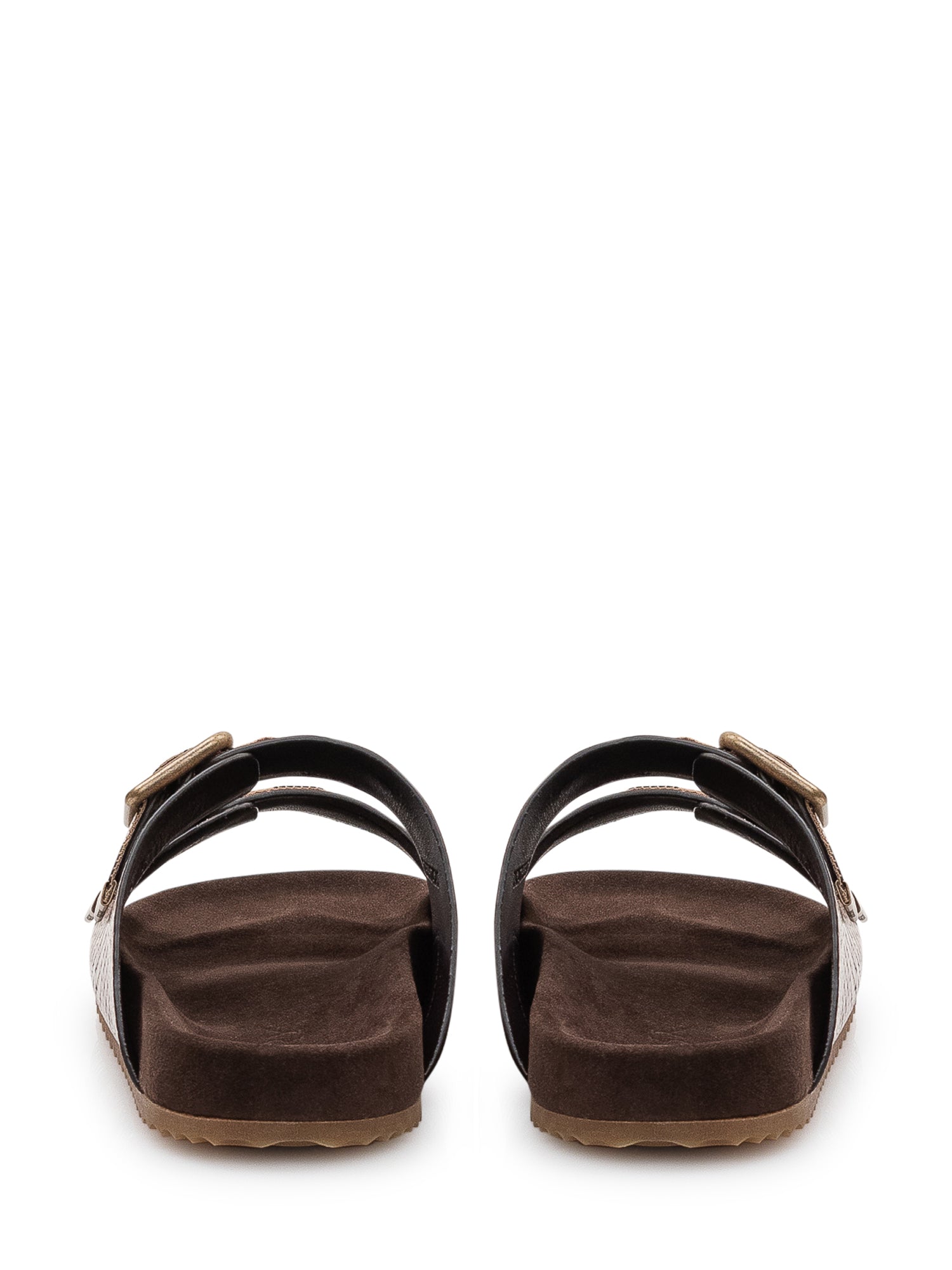 Оригінальна Urchin Sandals With Double Buckle And Print Burberry – детальний вид