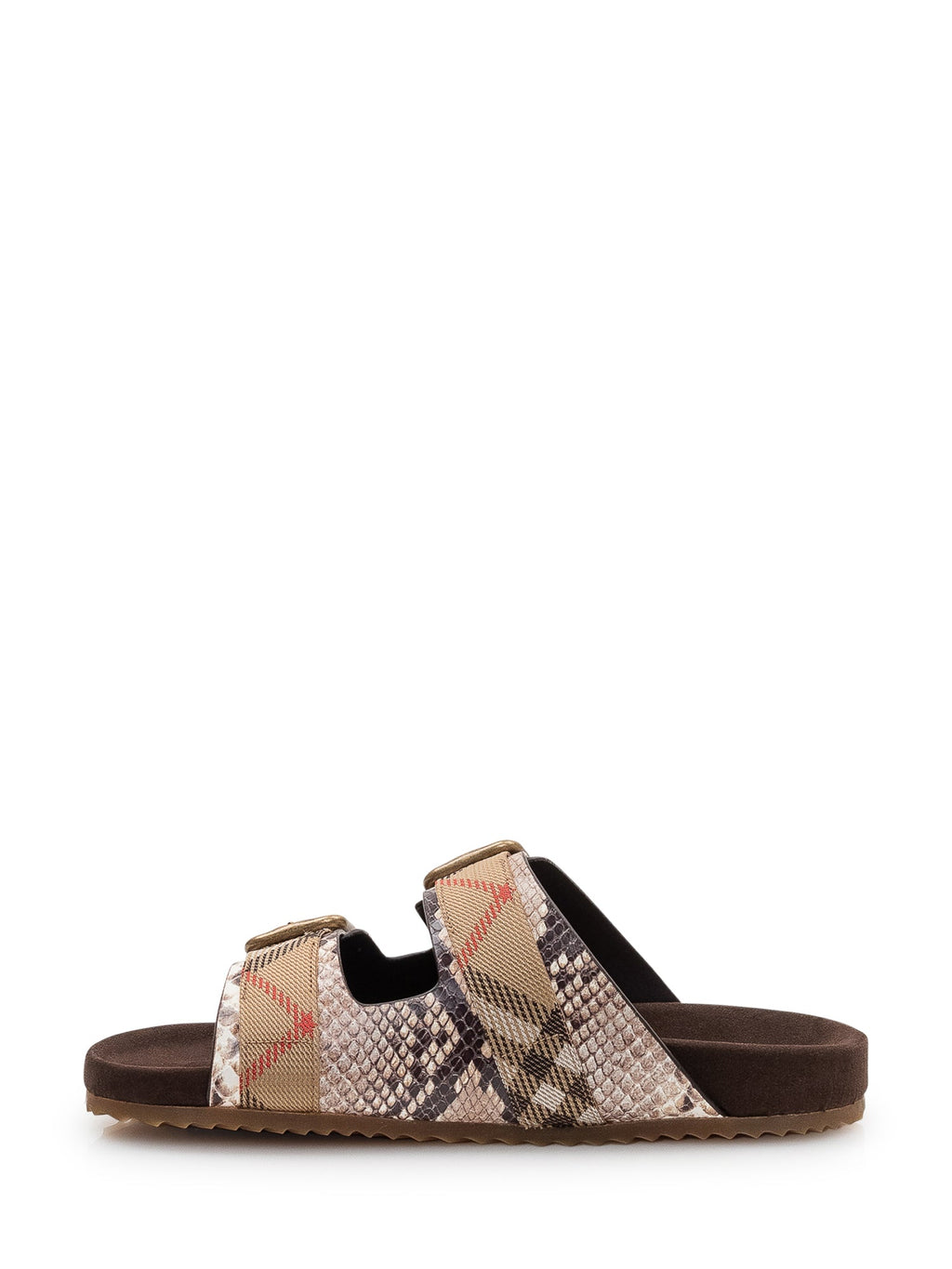 Оригінальна Urchin Sandals With Double Buckle And Print Burberry – збільшений вид