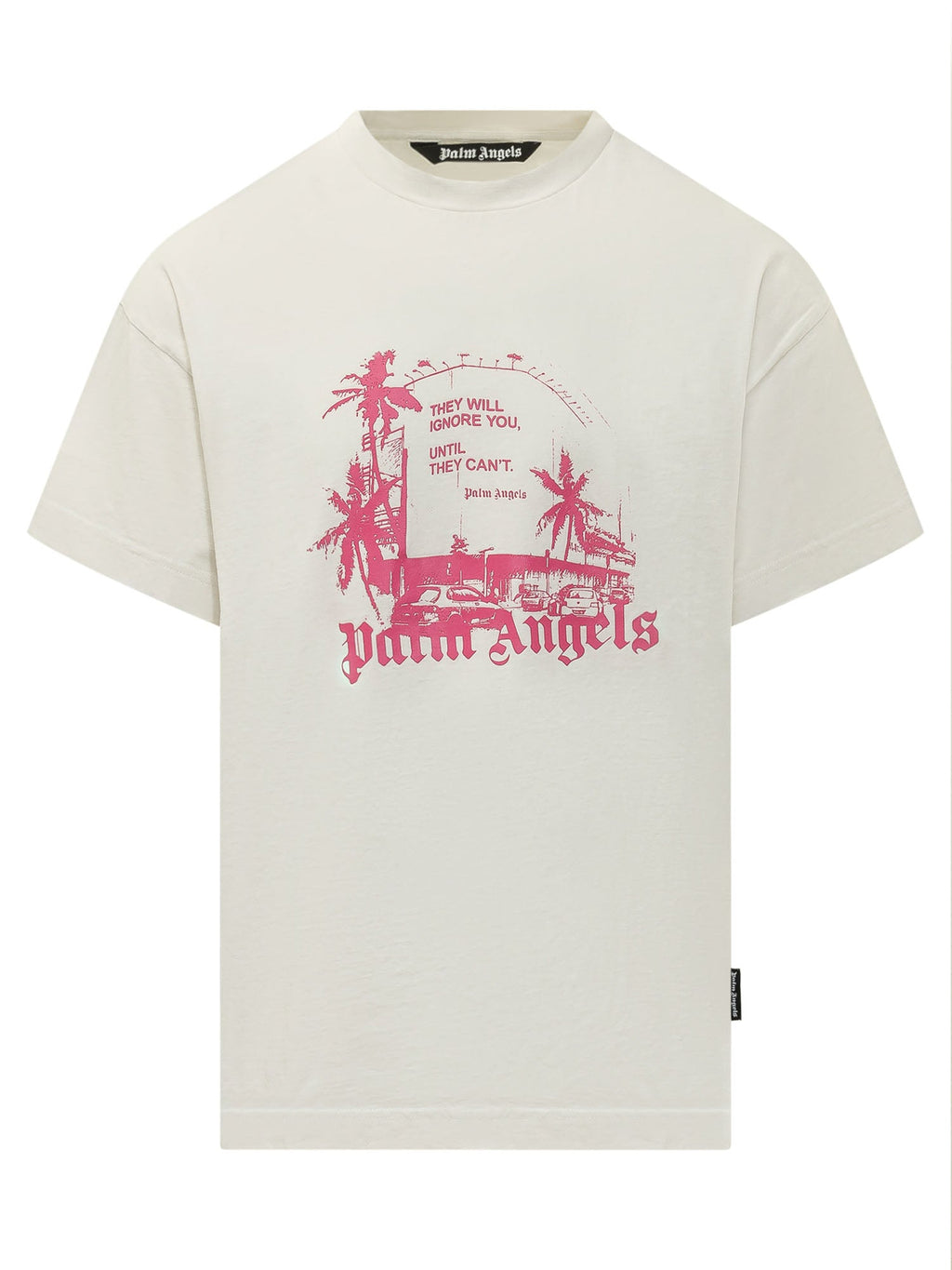 Оригінальна Crewneck T-Shirt With Graphic Print Palm angels – боковий вид