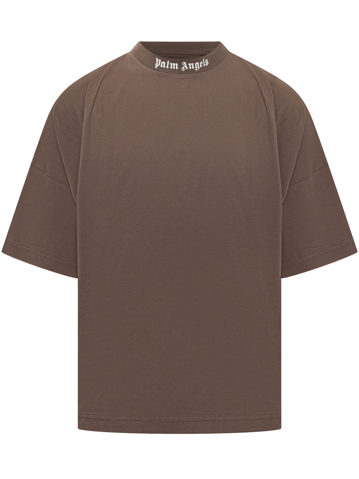 Оригінальна T-Shirt With Neck Logo Palm angels – боковий вид