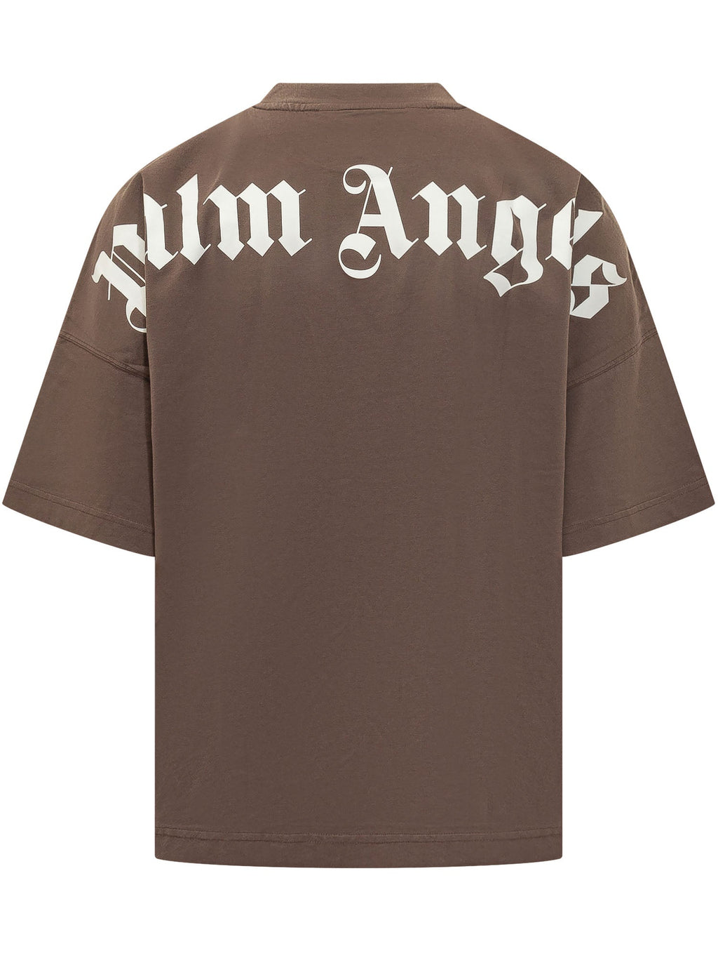 Оригінальна T-Shirt With Neck Logo Palm angels – вид ззаду