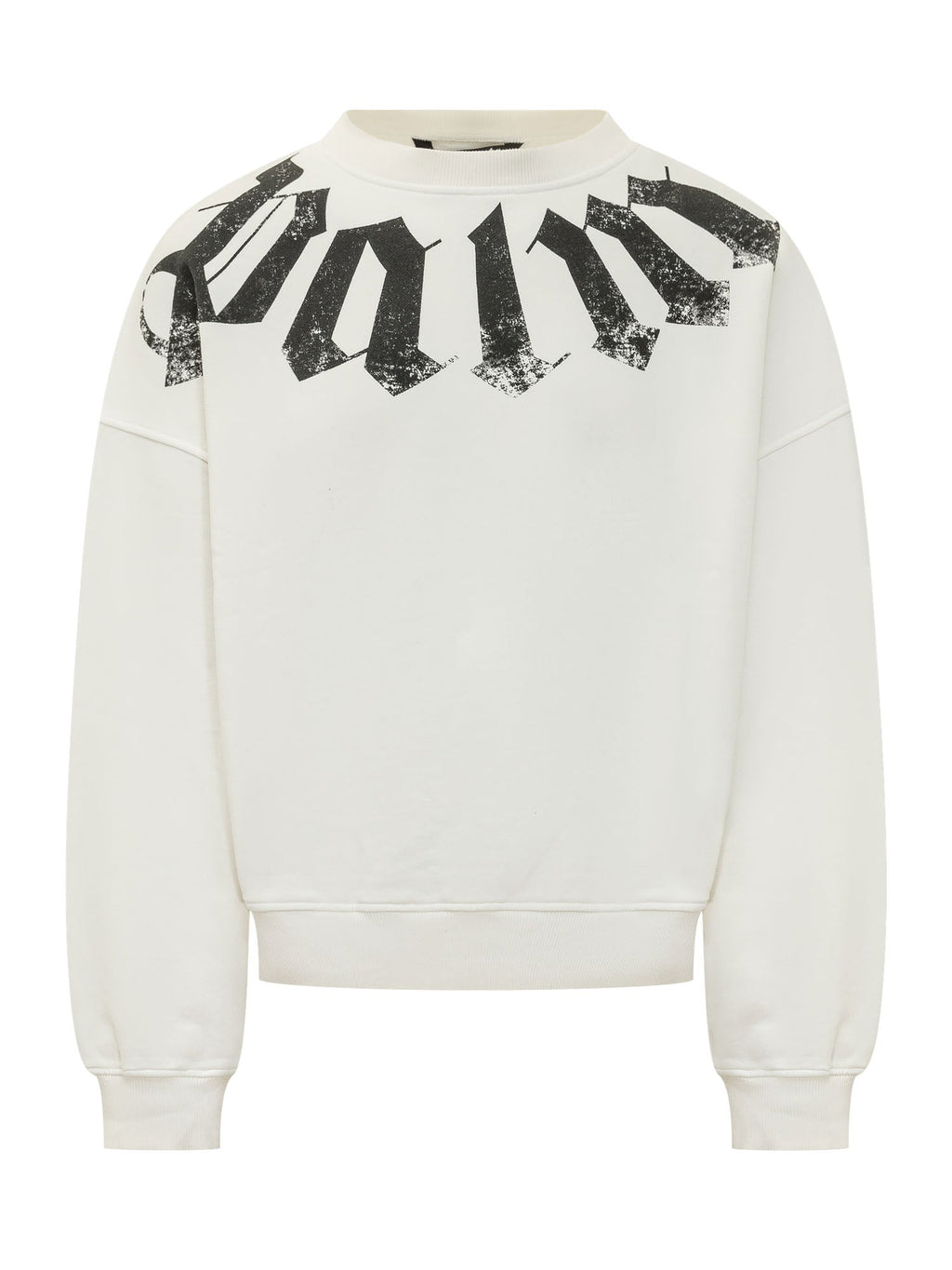 Crewneck Sweatshirt With Logo Print Palm angels – Гарантія оригінальності – боковий вид