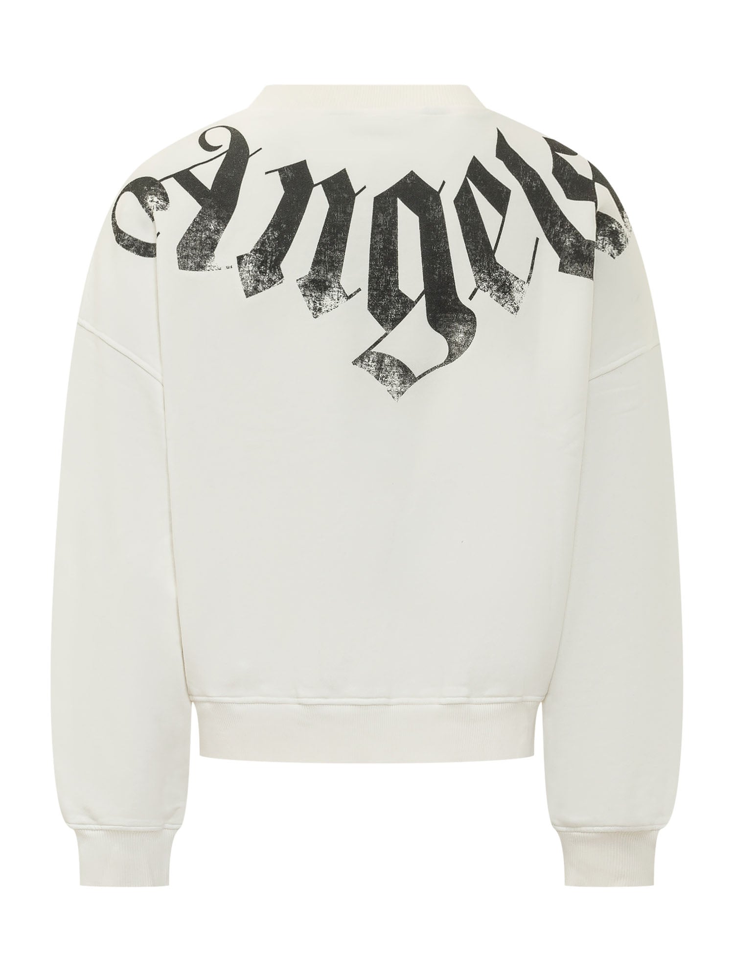 Crewneck Sweatshirt With Logo Print Palm angels – Гарантія оригінальності – вид ззаду