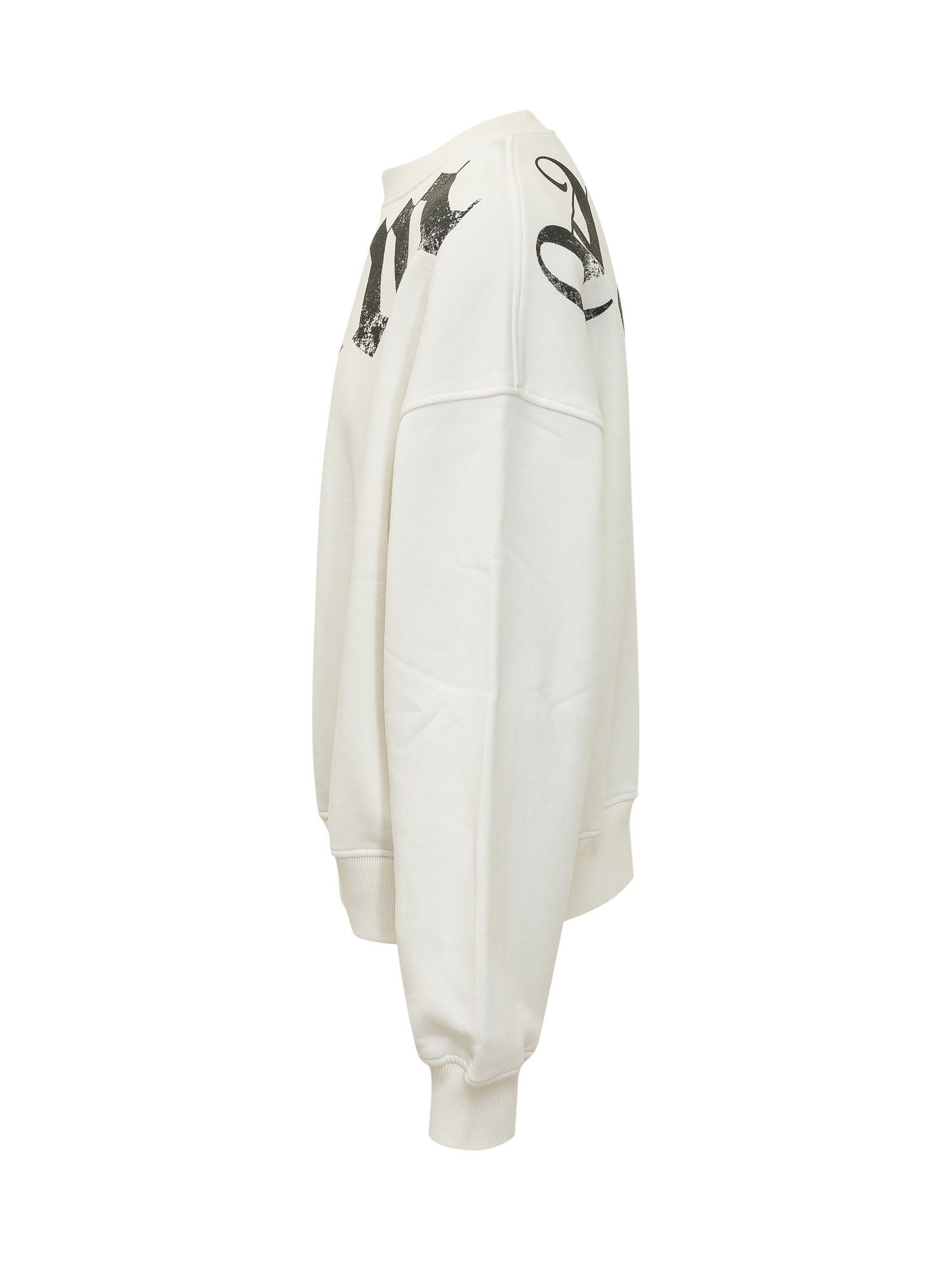 Crewneck Sweatshirt With Logo Print Palm angels – Гарантія оригінальності – детальний вид
