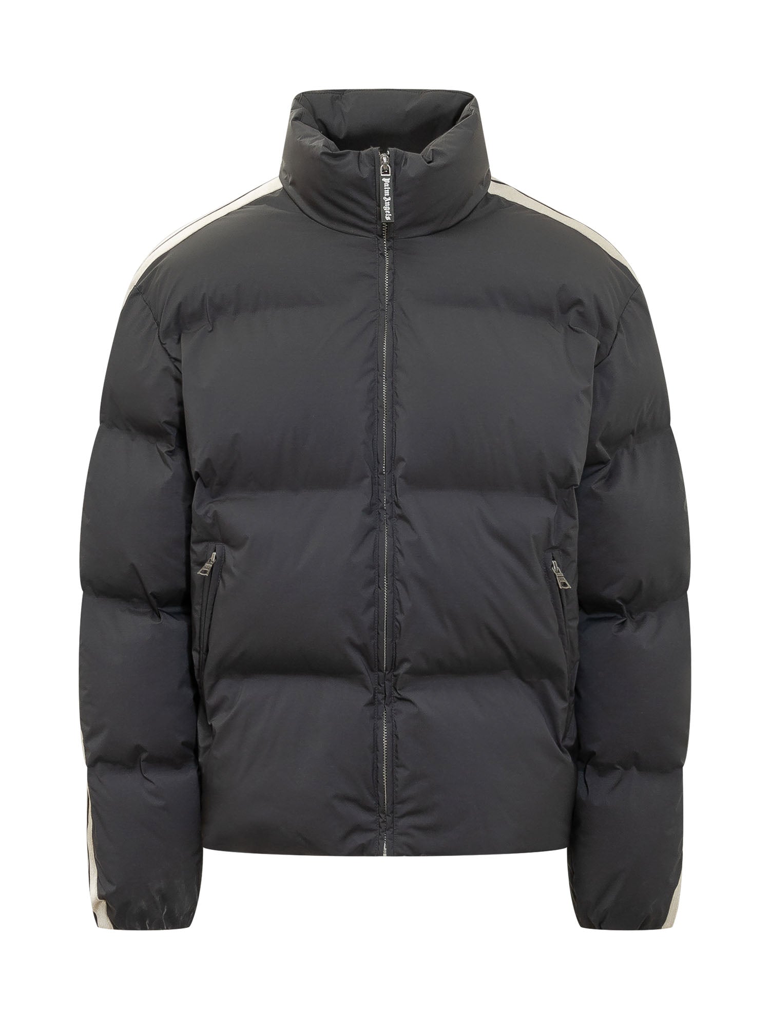 Down Jacket High Neck Zip With Logo Palm angels – Гарантія оригінальності – боковий вид
