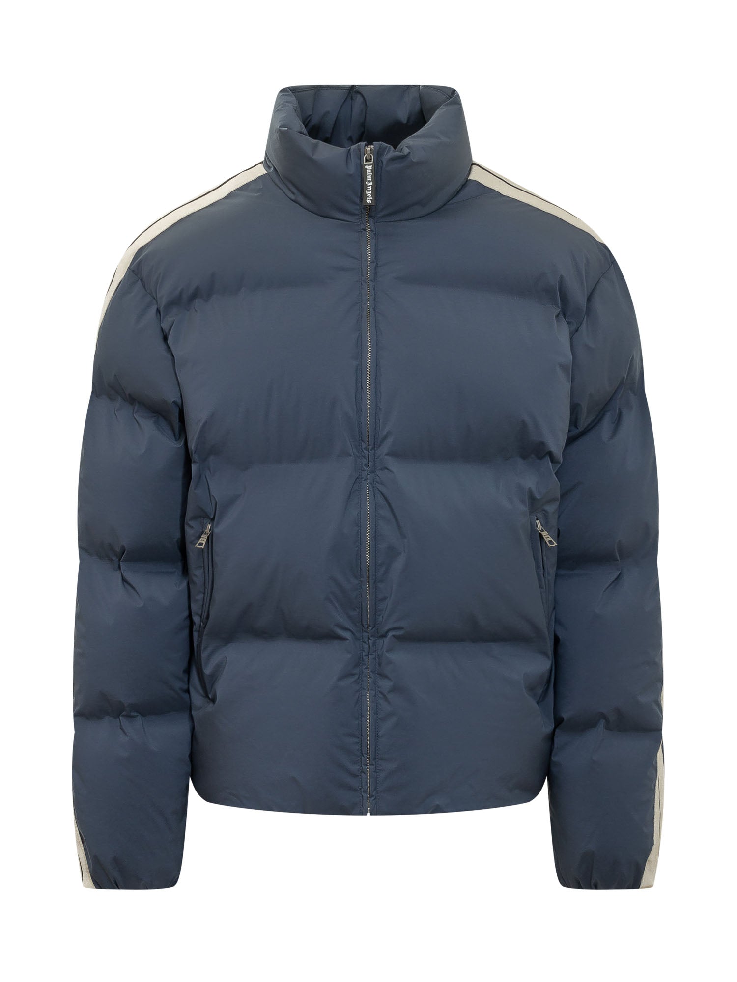Down Jacket High Neck Zip With Logo Palm angels – Гарантія оригінальності – боковий вид