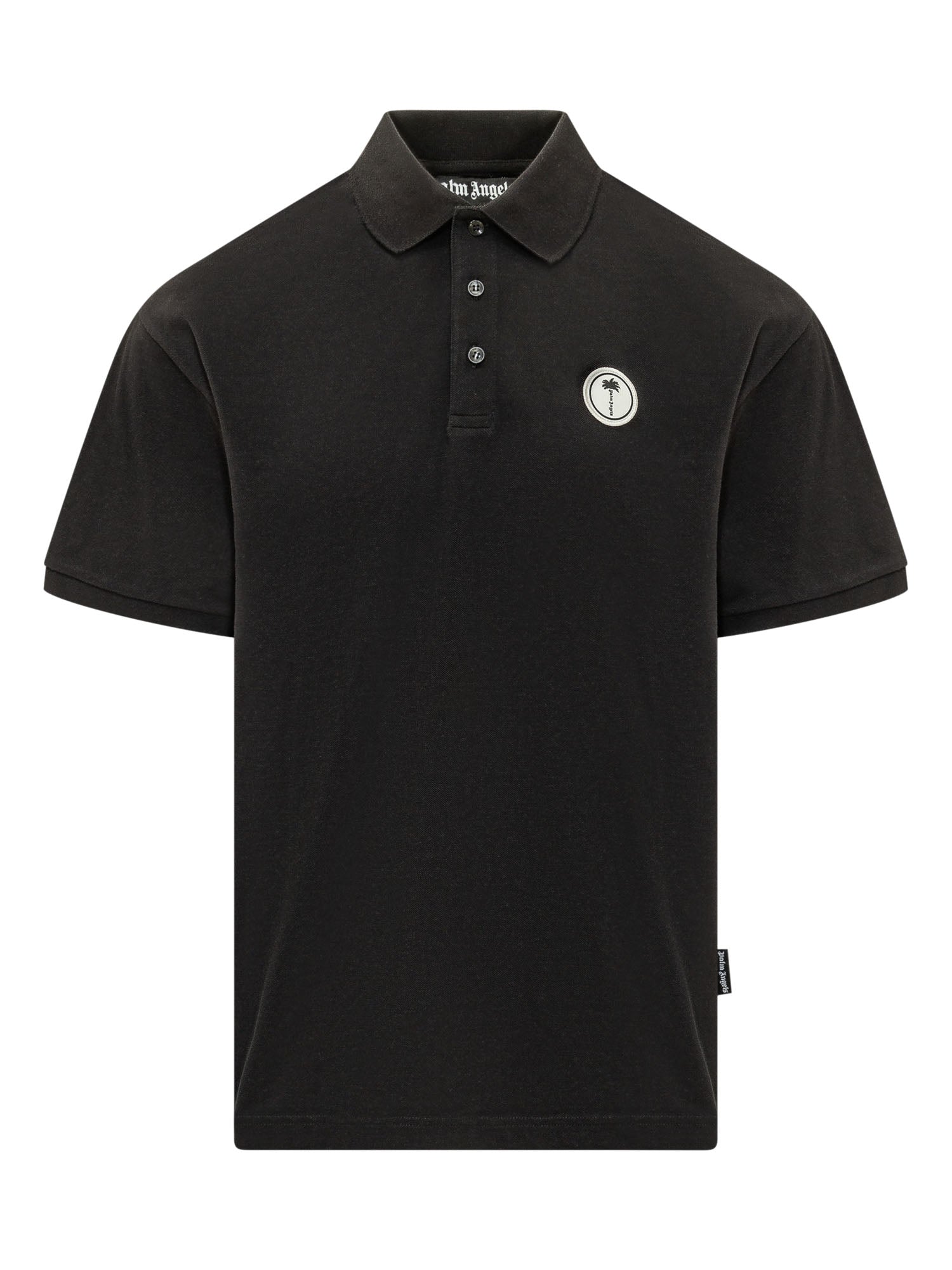 Short Sleeve Polo With Collar And Applied Logo Palm angels – Гарантія оригінальності – боковий вид