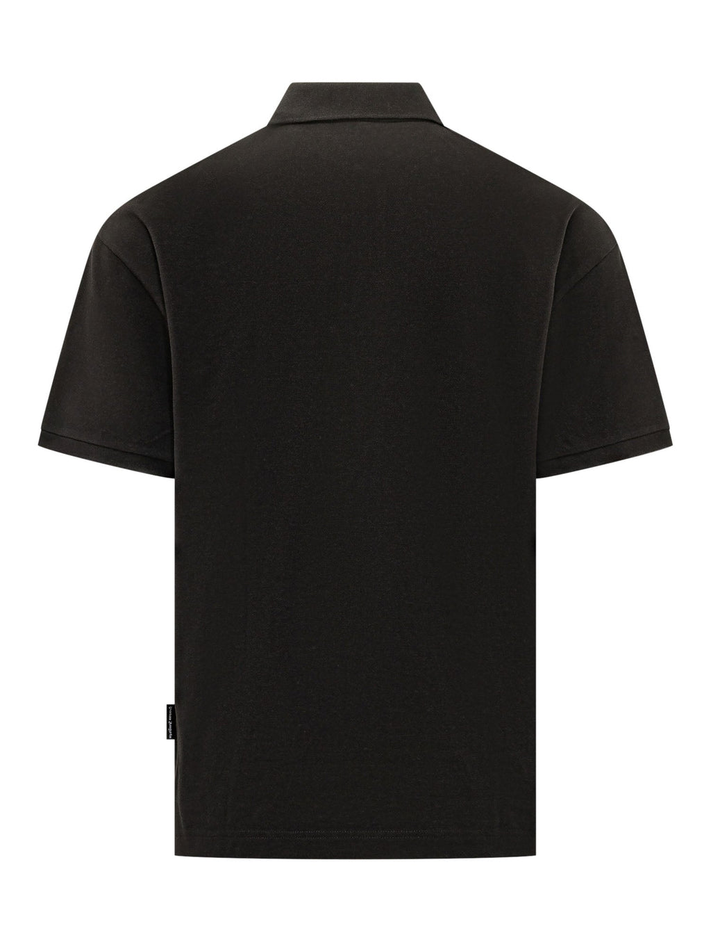 Оригінальна Short Sleeve Polo With Collar And Curved Logo Print Palm angels – вид ззаду